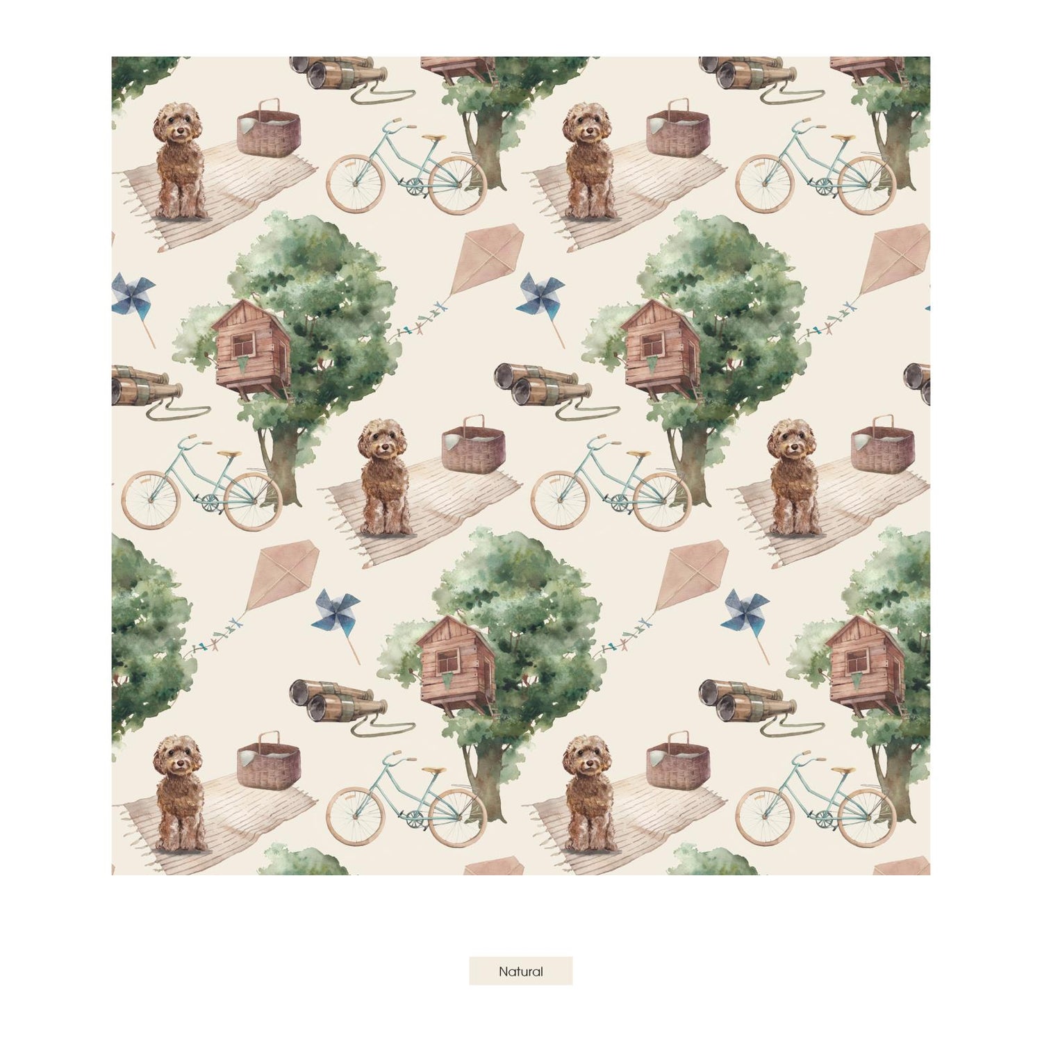 Print Bib Set of 3 in Natural Tree House; Jade Wavy Lattice & Fresh Air Frisbee Labs (336497)