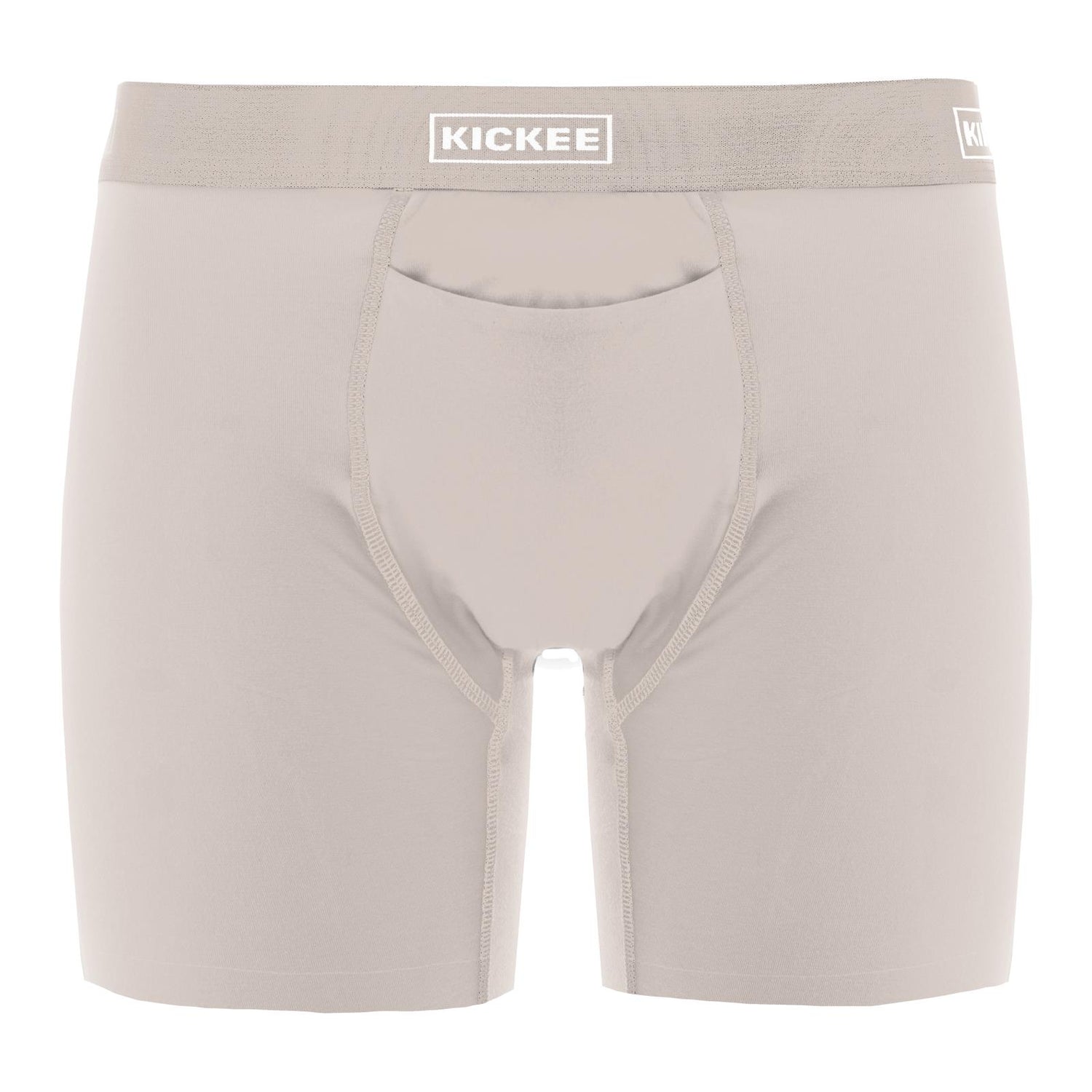 Men's Mid-Length Boxer Brief with Top Fly in Latte