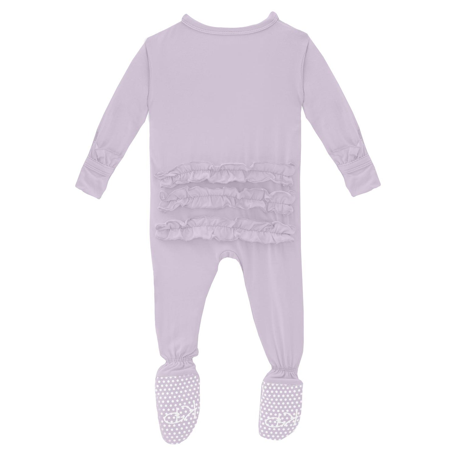 Classic Ruffle Footie with Snaps in Thistle (336638)