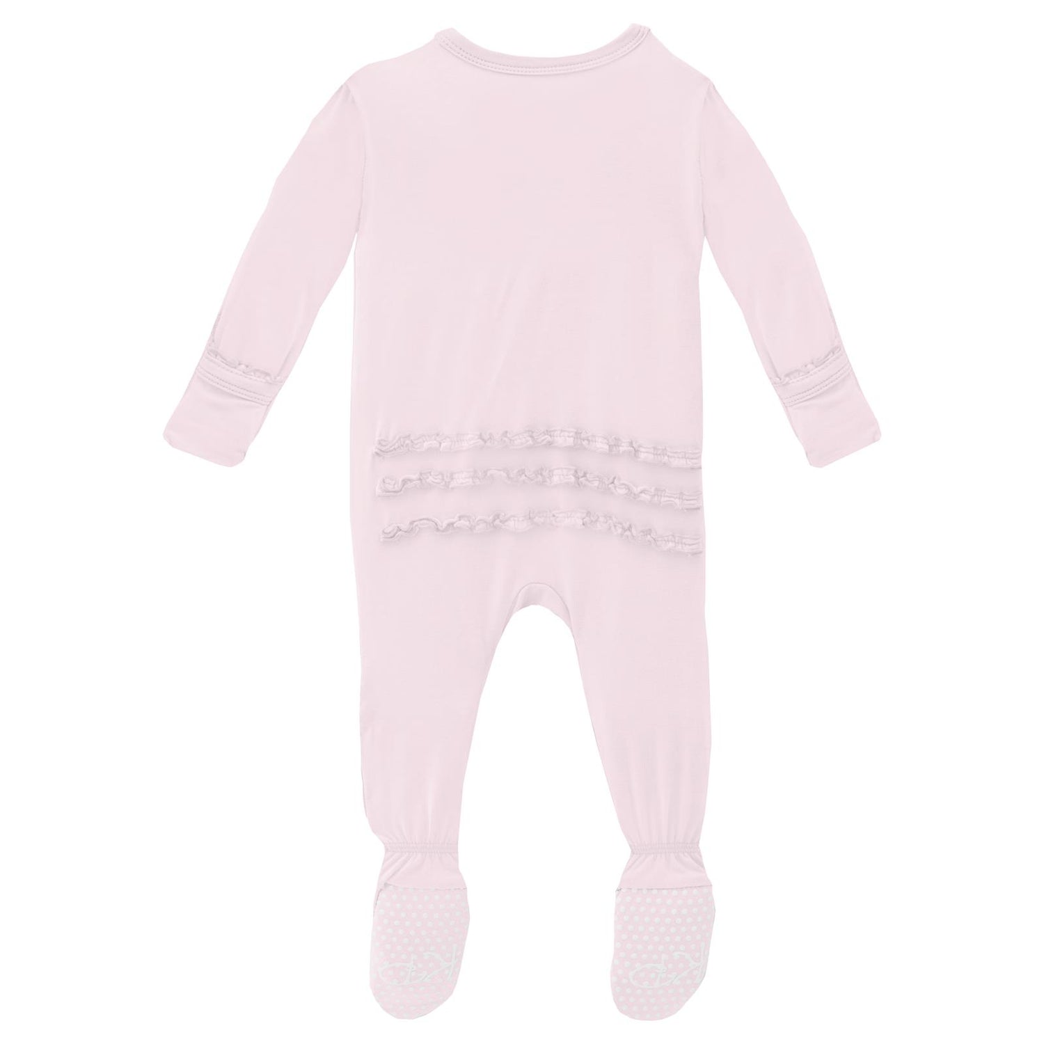 Muffin Ruffle Footie with 2 Way Zipper in Shrinking Violet (336755)