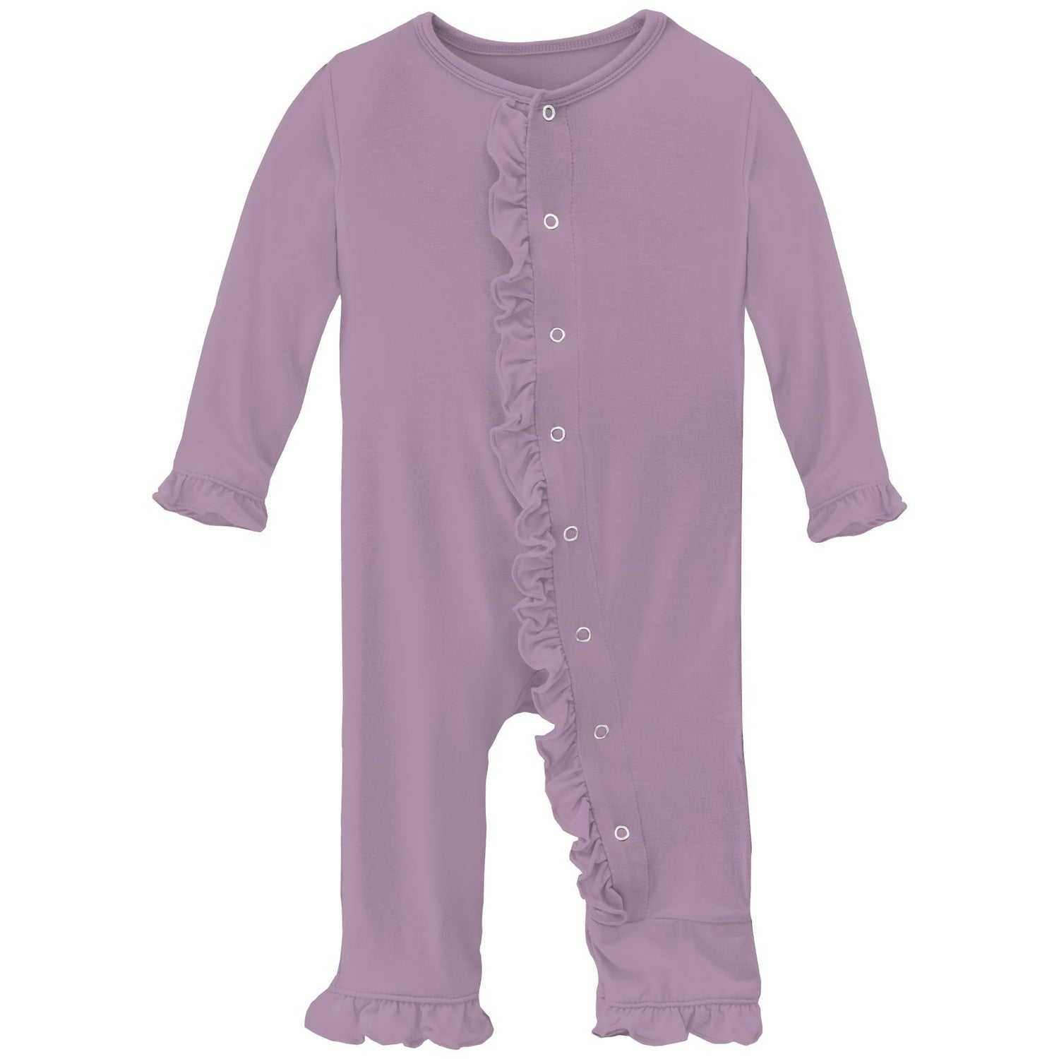 Classic Ruffle Coverall with Snaps in Lavender (336823)