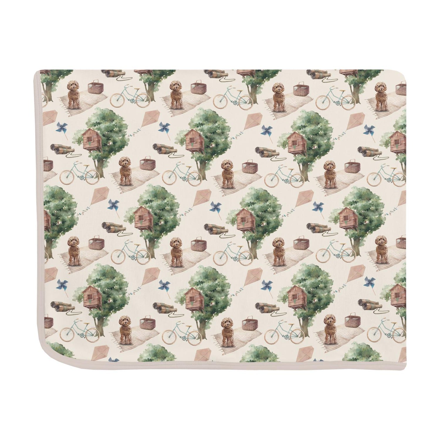 Print Throw Blanket in Natural Tree House (336899)