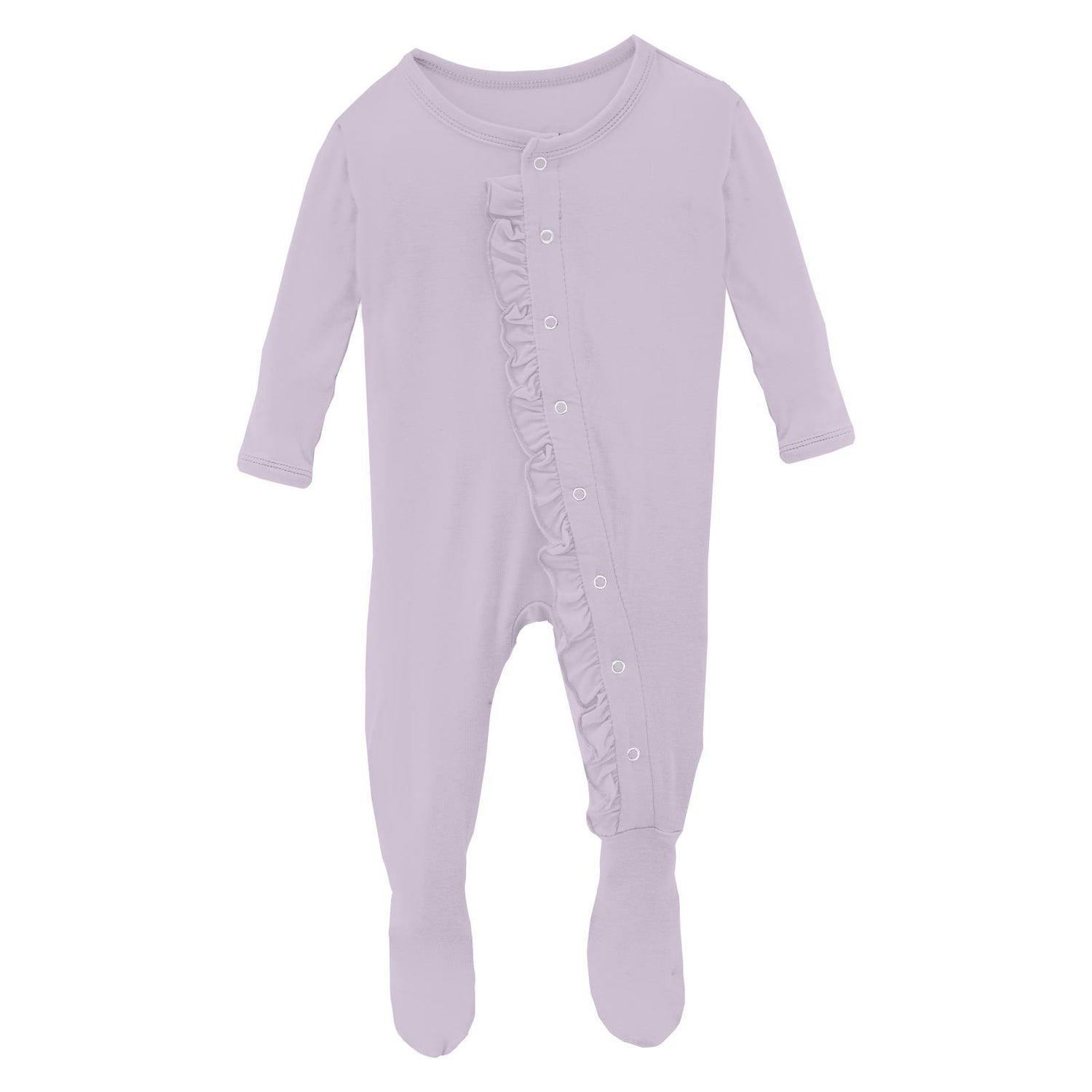 Classic Ruffle Footie with Snaps in Thistle (336903)