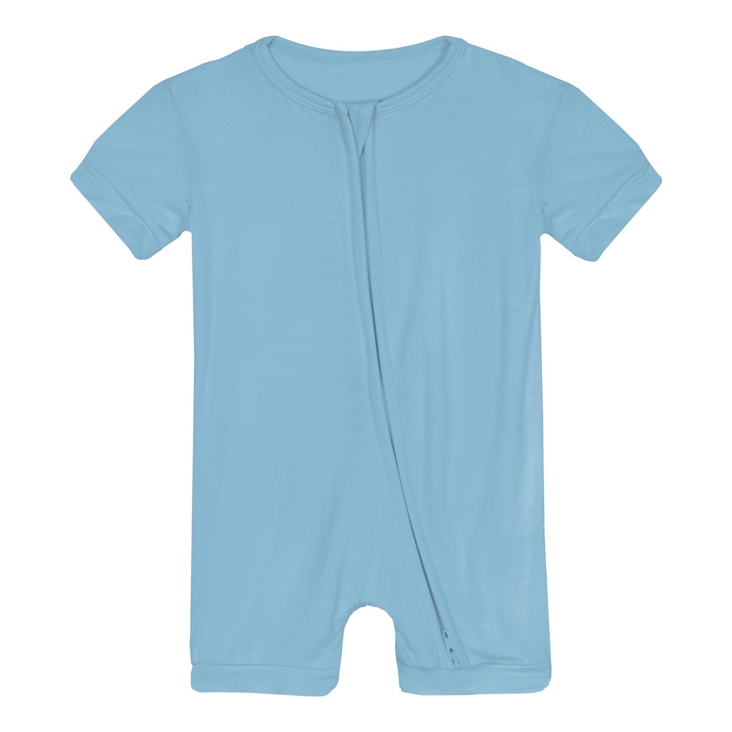 Shorty Sleeper with Zipper in Seaside Blue