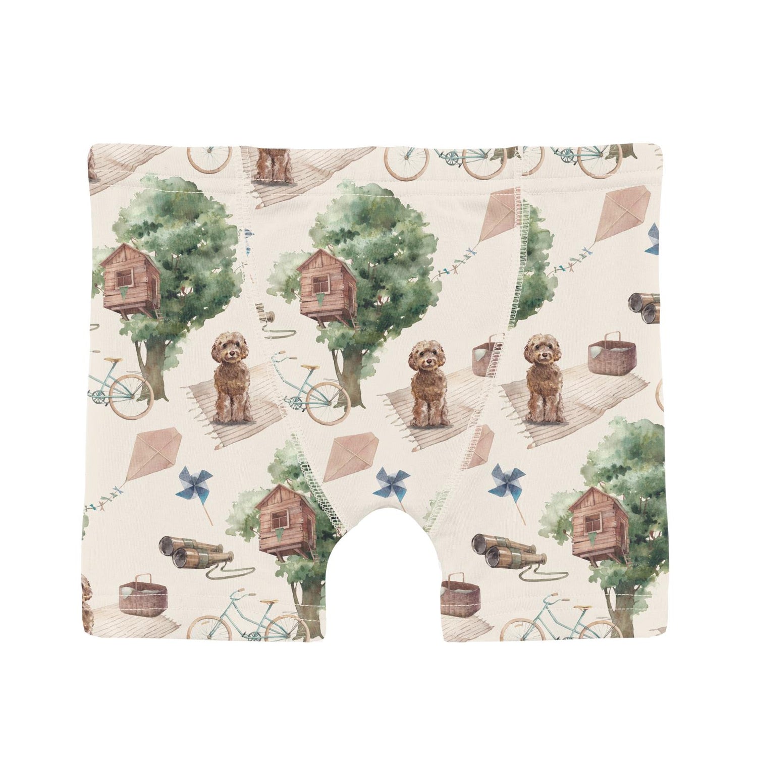 Print Boy's Boxer Brief in Natural Tree House (336978)