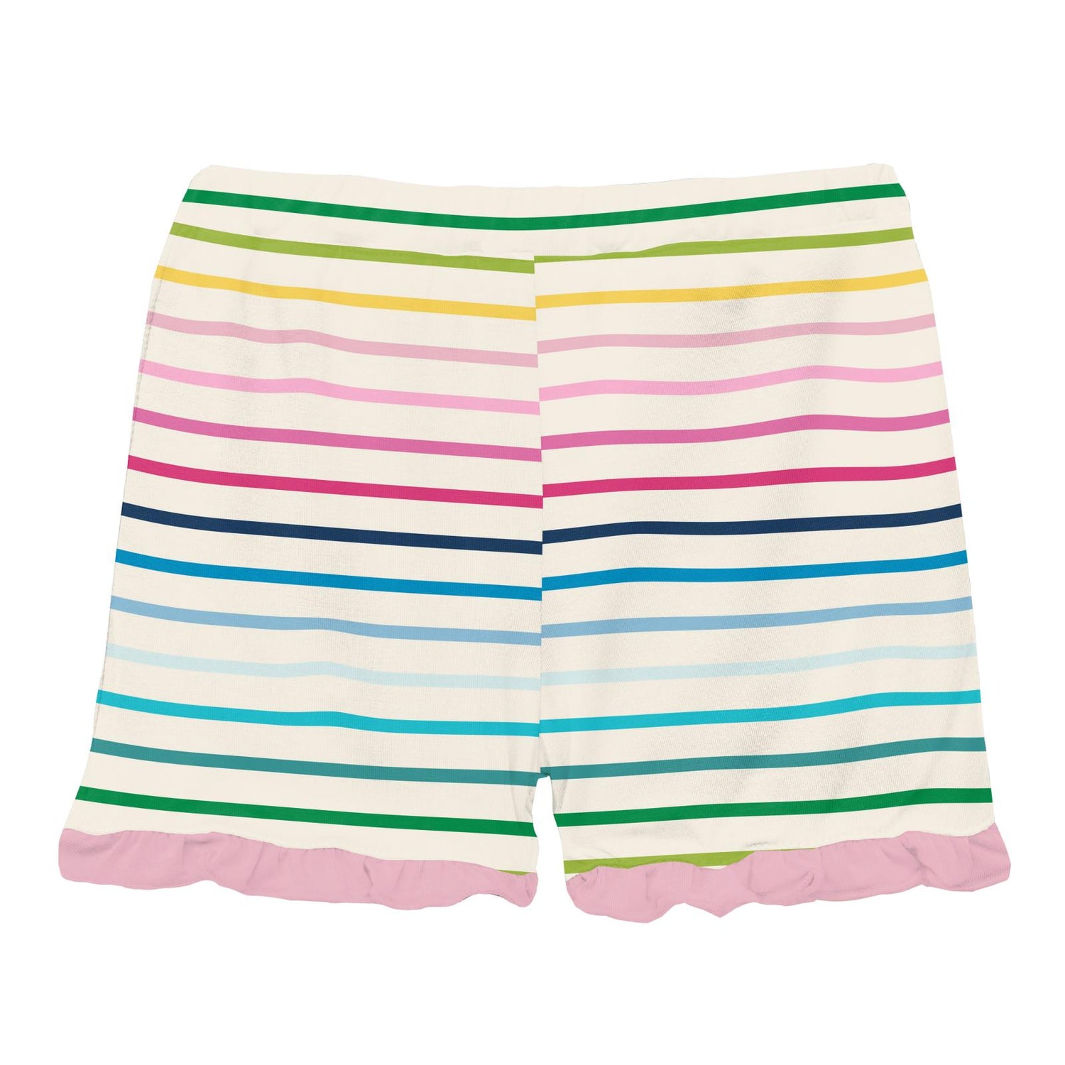 Print Ruffle Shorts in Happy Stripe (337000)