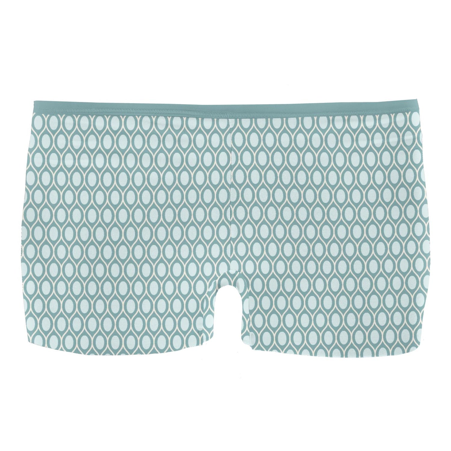 Women's Print Boy Short Underwear in Jade Wavy Lattice (337236)