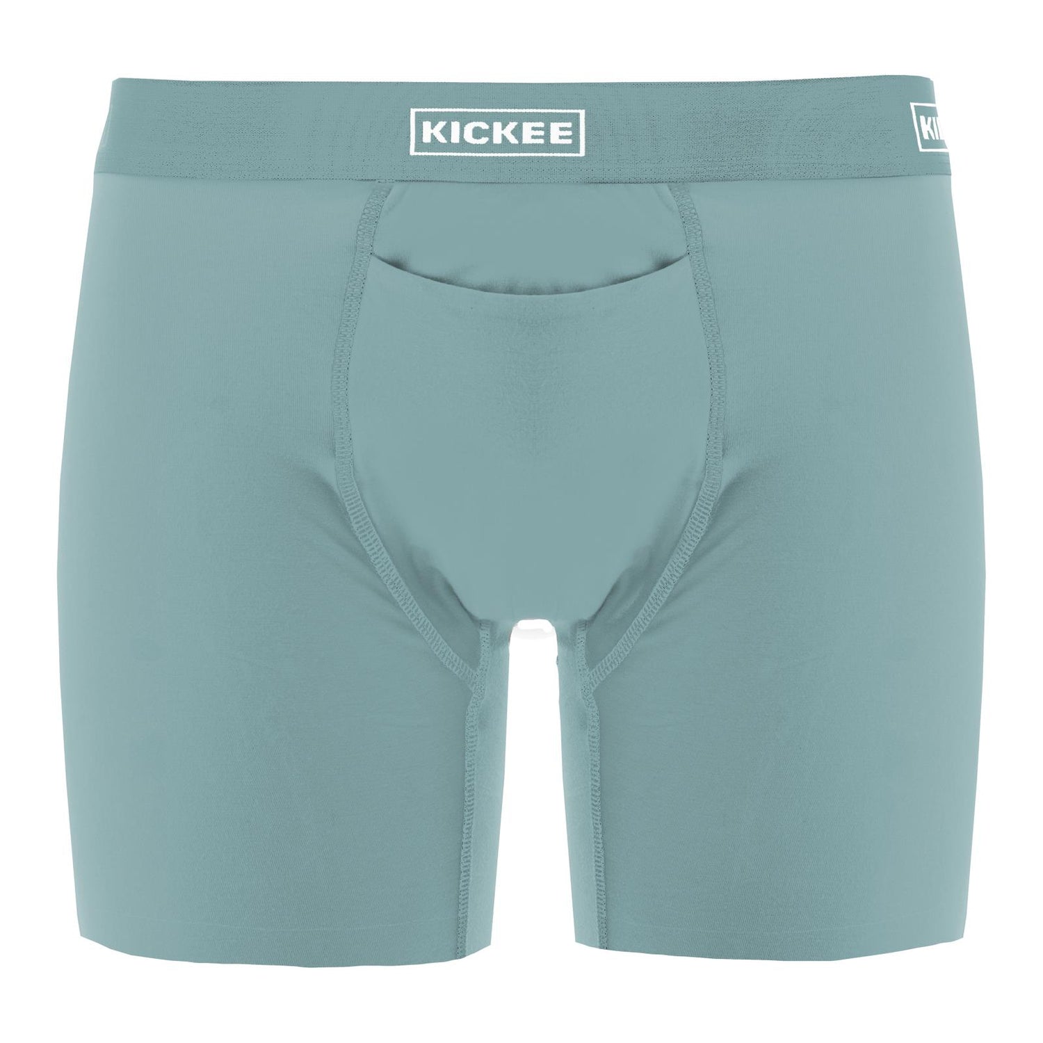 Men's Mid-Length Boxer Brief with Top Fly in Jade