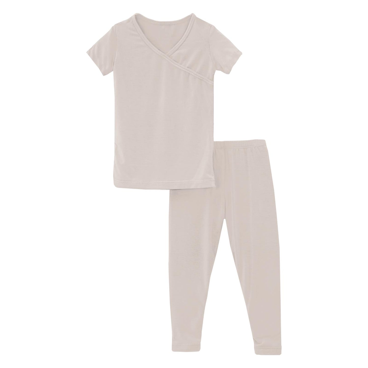 Short Sleeve Kimono Pajama Set in Latte (337352)