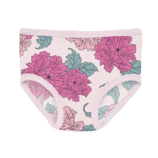 Print Girl's Underwear in Shrinking Violet Peonies (337480)