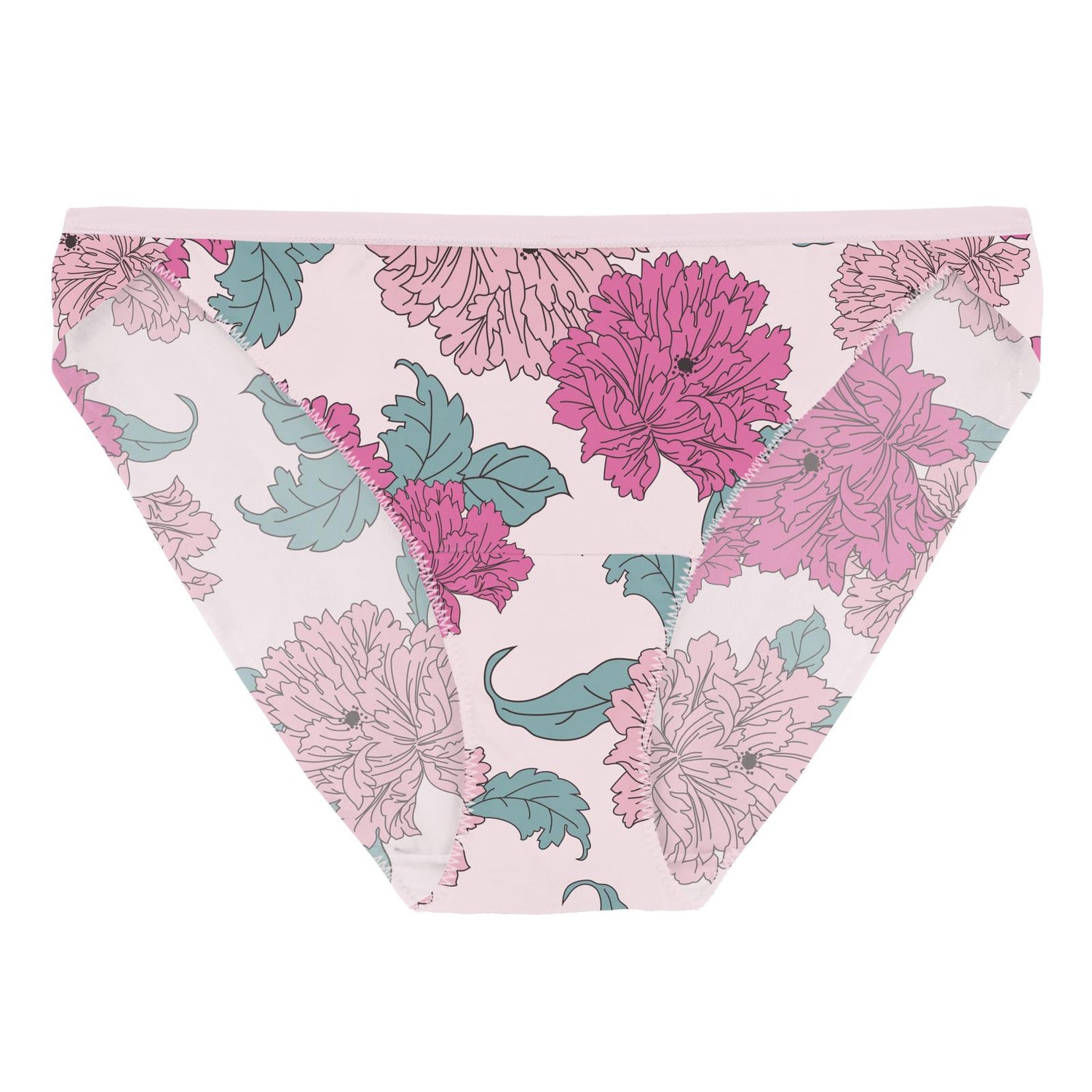 Women's Print Bikini Brief in Shrinking Violet Peonies (337609)