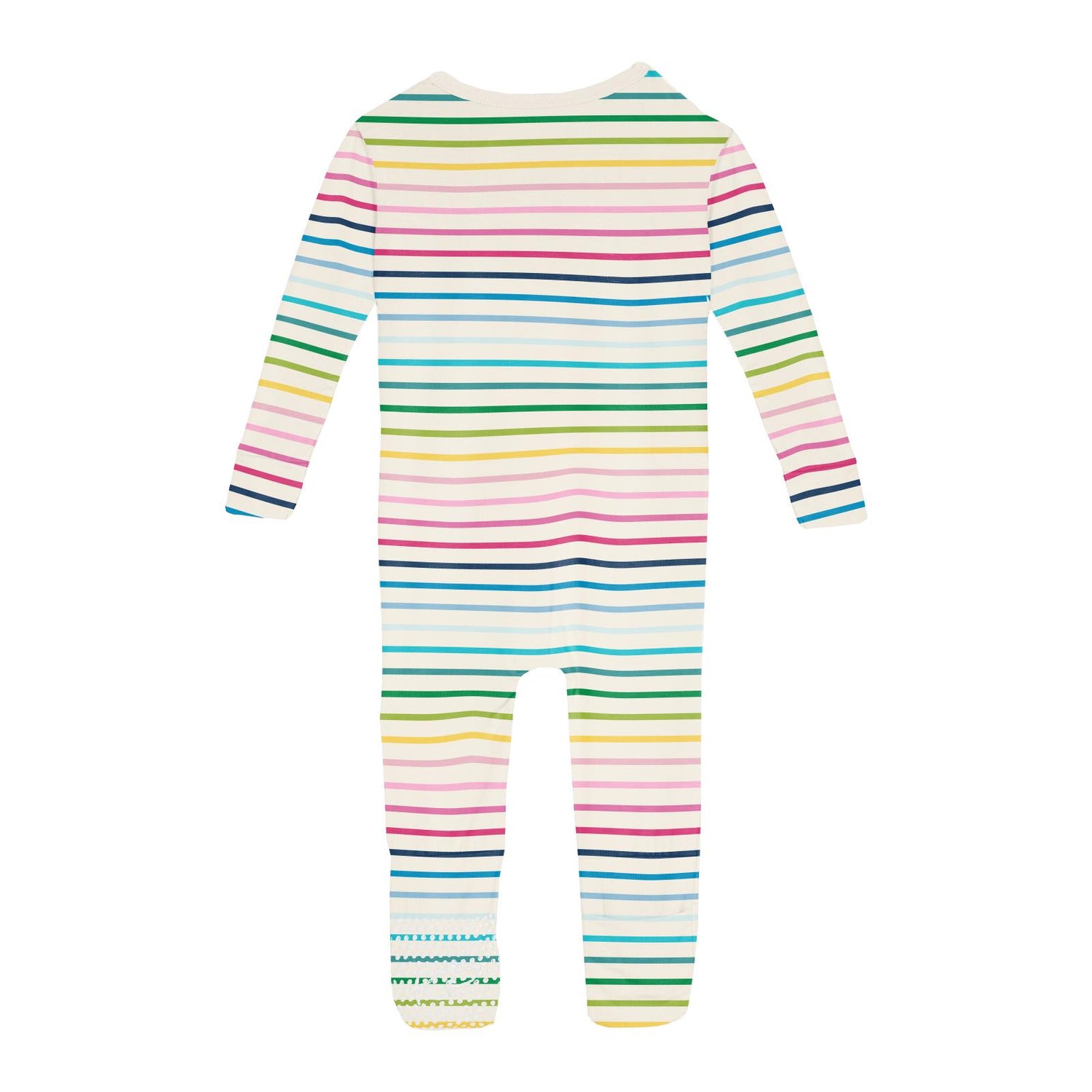 Print Convertible Sleeper with Zipper in Happy Stripe