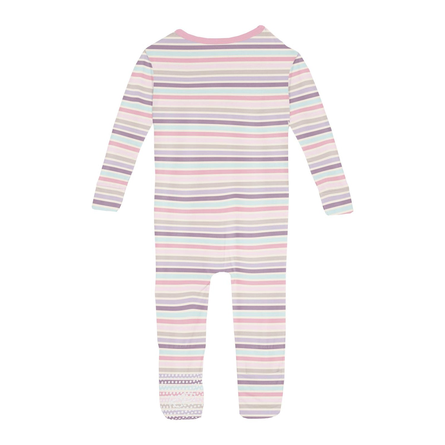 Print Convertible Sleeper with Zipper in Ice Cream Stripe
