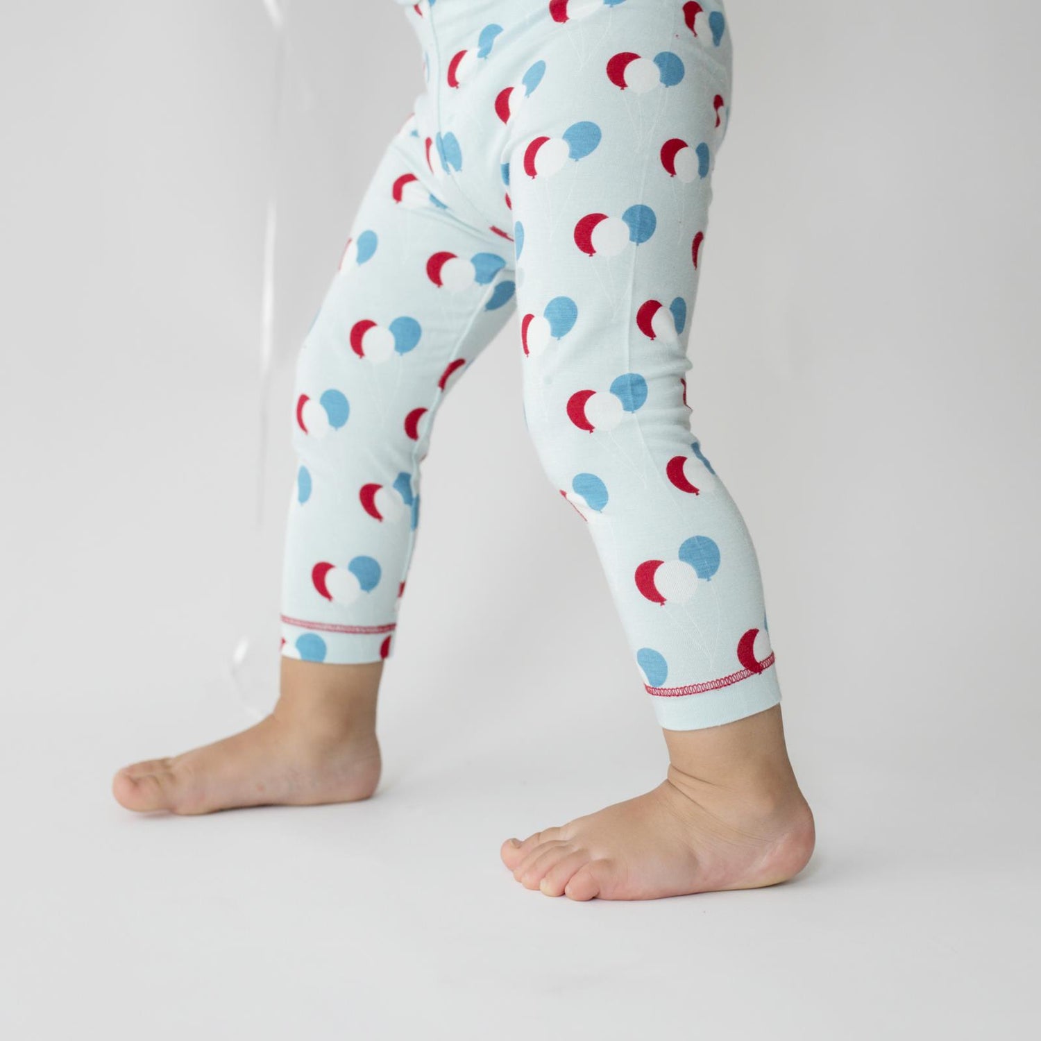 Print Short Sleeve Pajama Set in Spring Sky Birthday