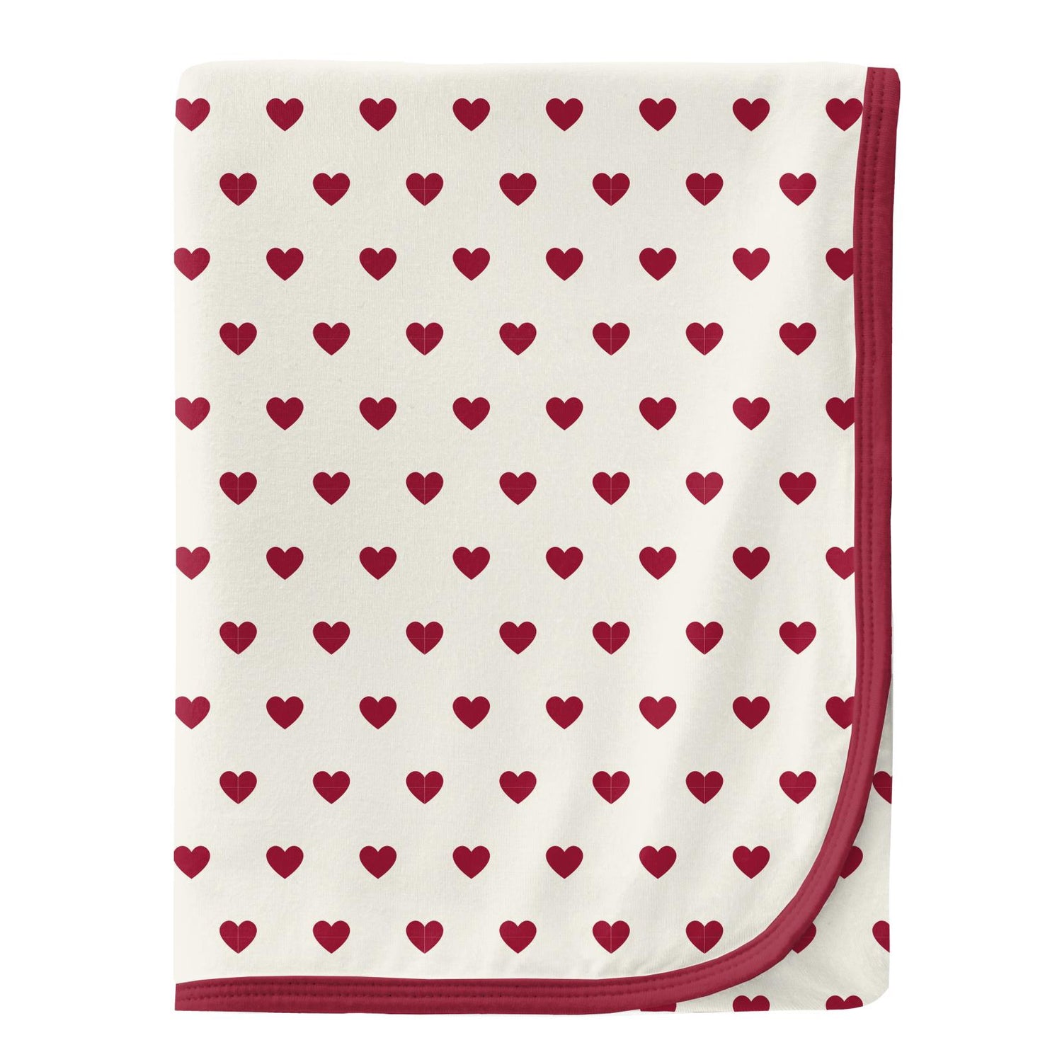 Print Swaddling Blanket in Natural Hearts (209795)