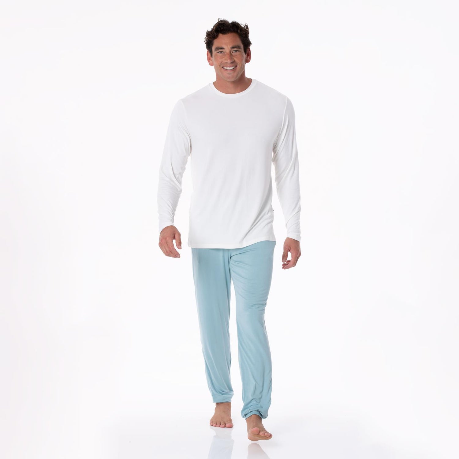 Men's Basic Long Sleeve Tee in Natural