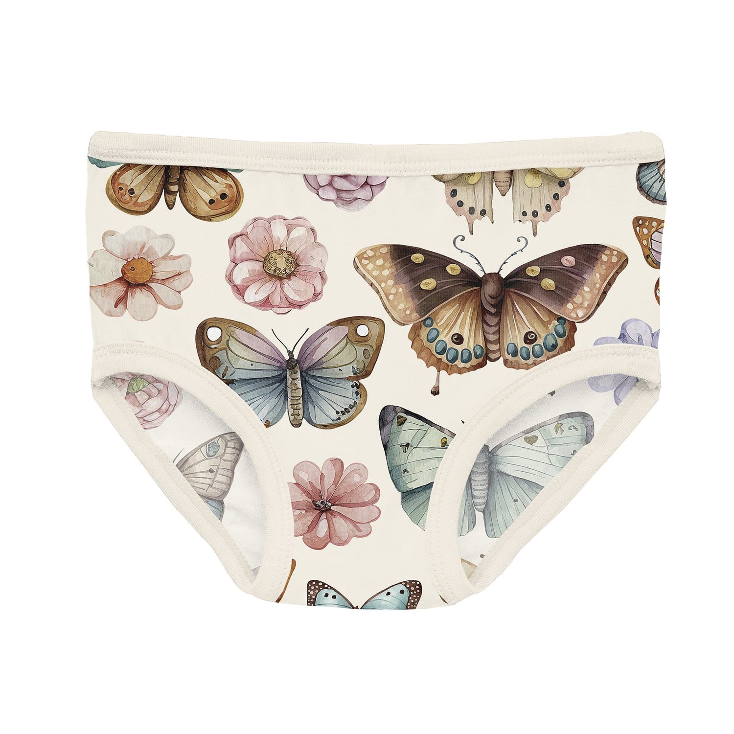 Print Girl's Underwear in Botanical Butterflies (380343)