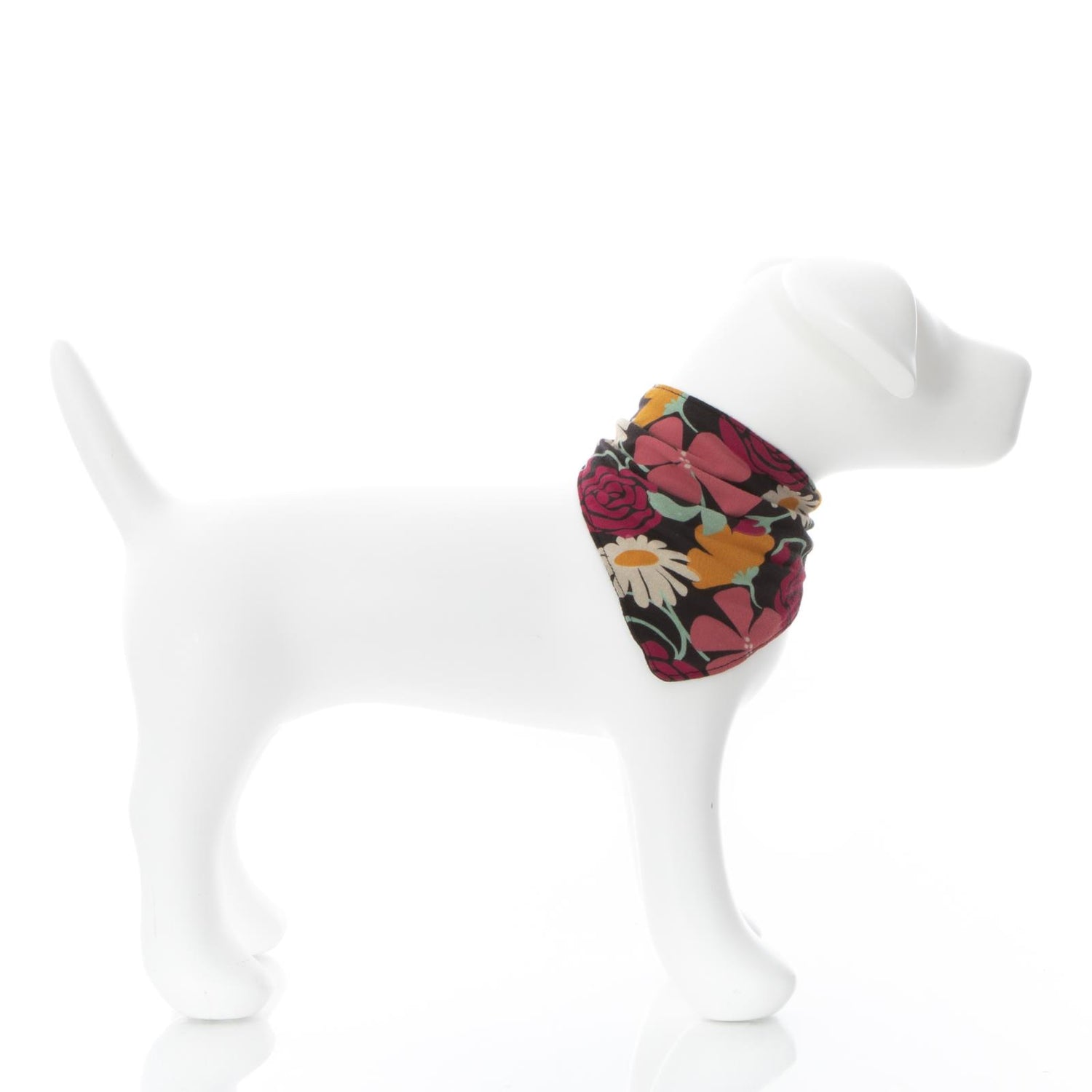 Print Dog Bandana in Zebra Market Flowers