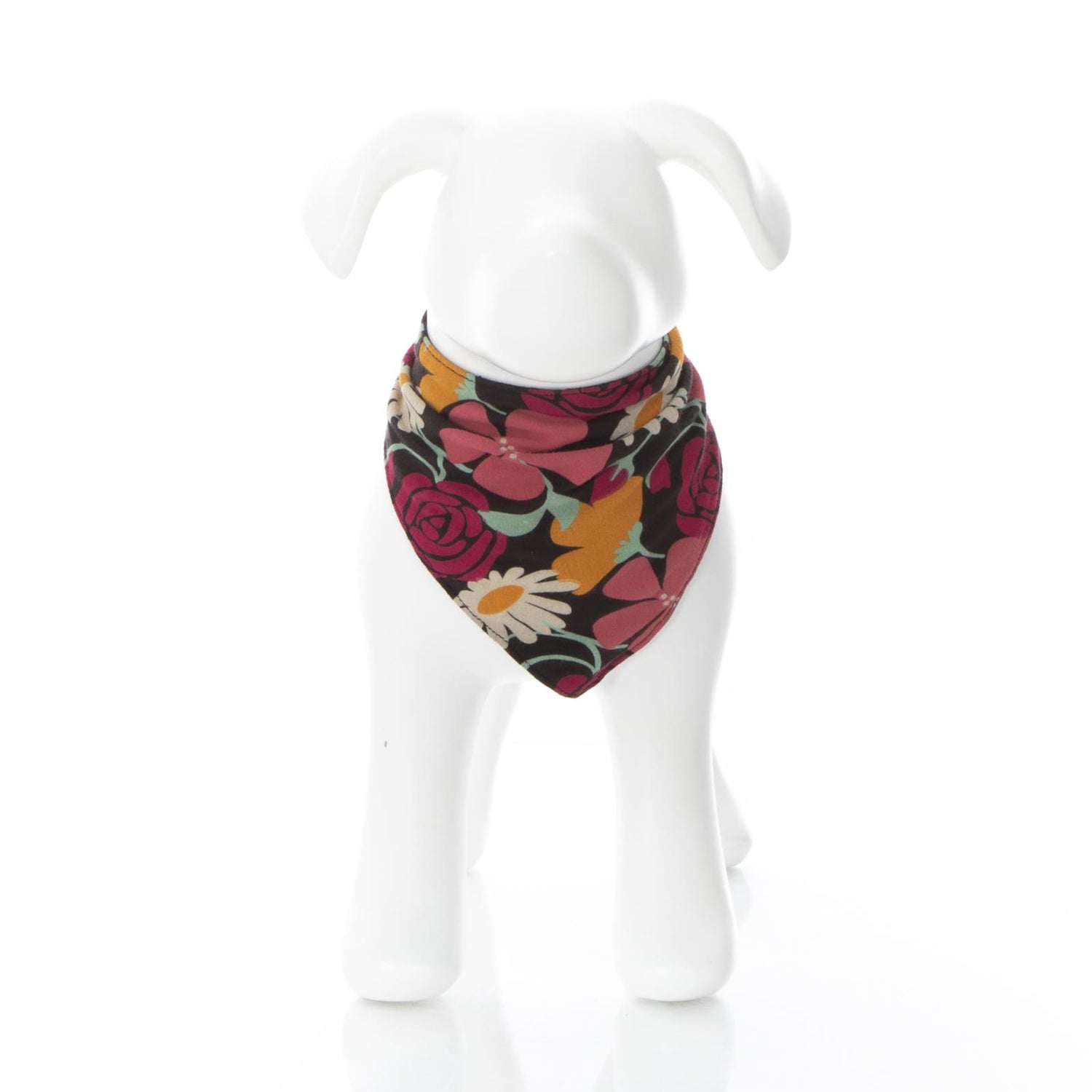 Print Dog Bandana in Zebra Market Flowers