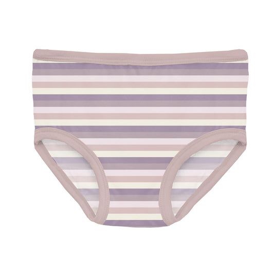 Print Girl's Underwear in Lavender Bliss Stripe (370462)