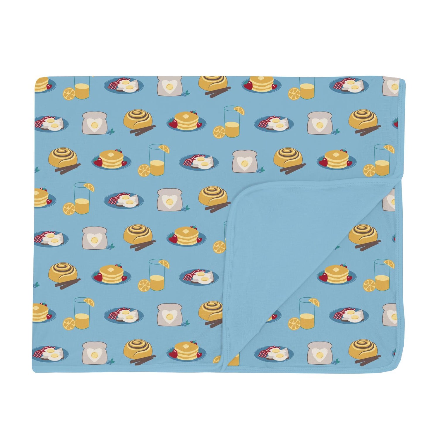 Print Toddler Blanket in Seaside Blue Breakfast in Bed (310799)