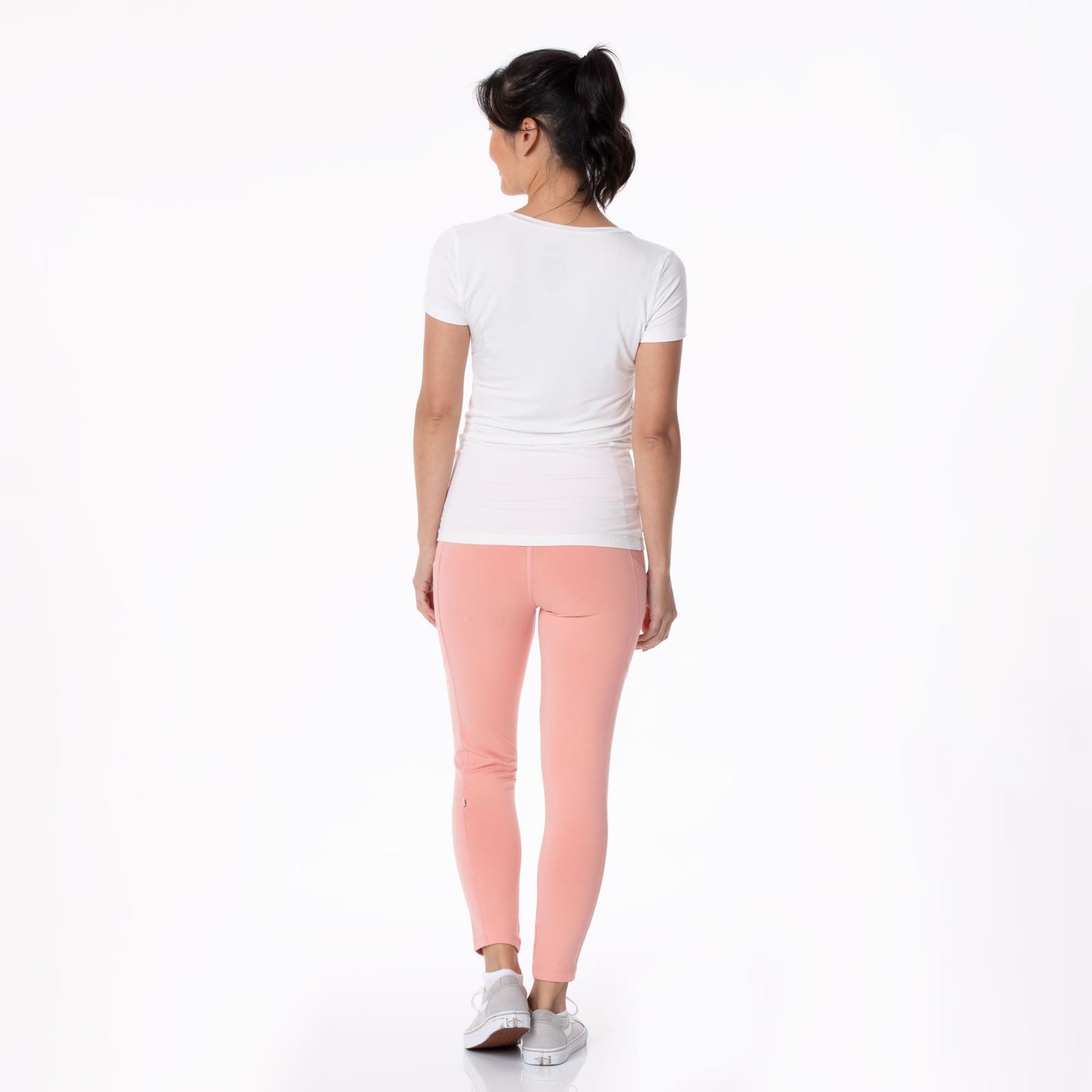 Women's Luxe Stretch 7/8 Leggings with Pockets in Blush