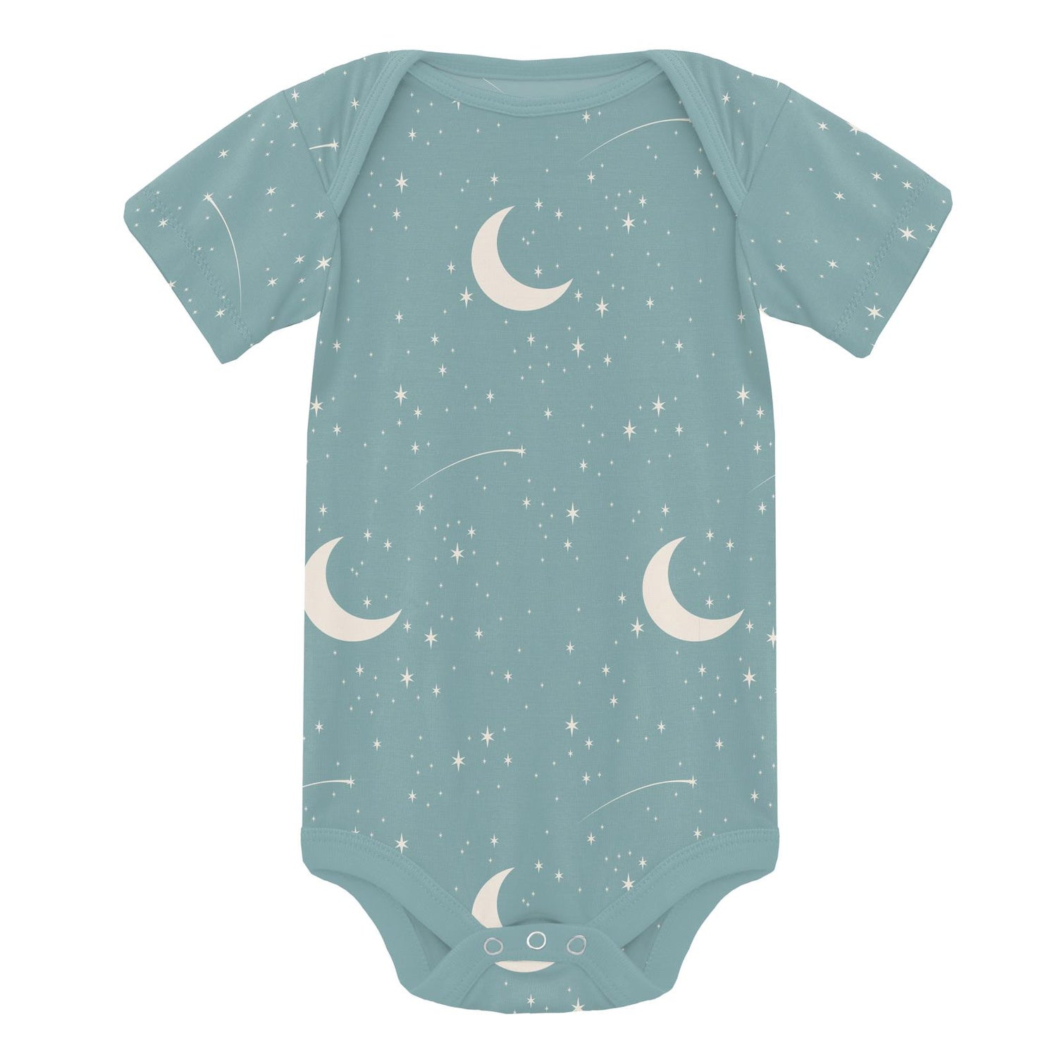 Print Short Sleeve One Piece in Jade Starry Sky & Moon (321451)