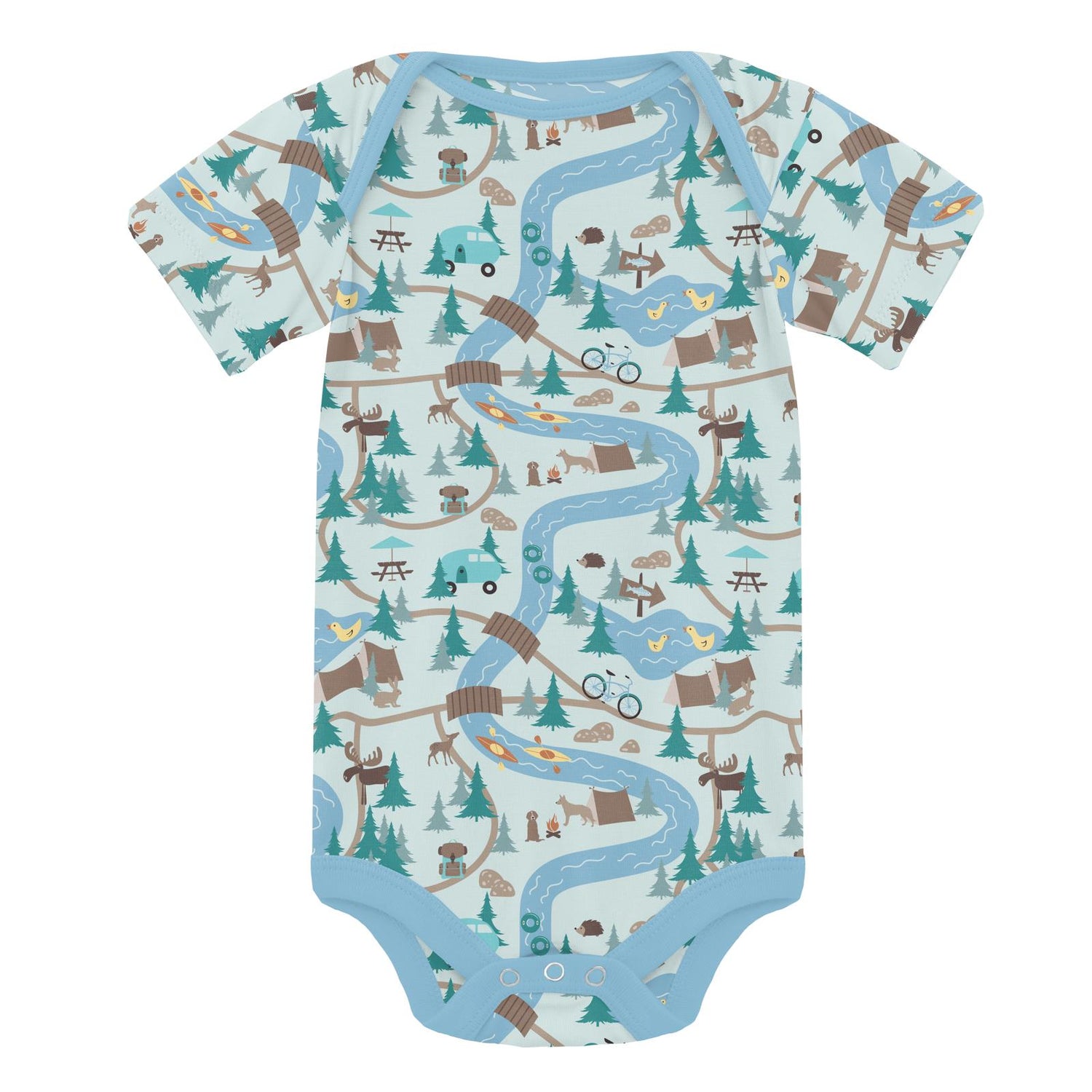 Print Short Sleeve One Piece in Fresh Air Campground Map (321470)