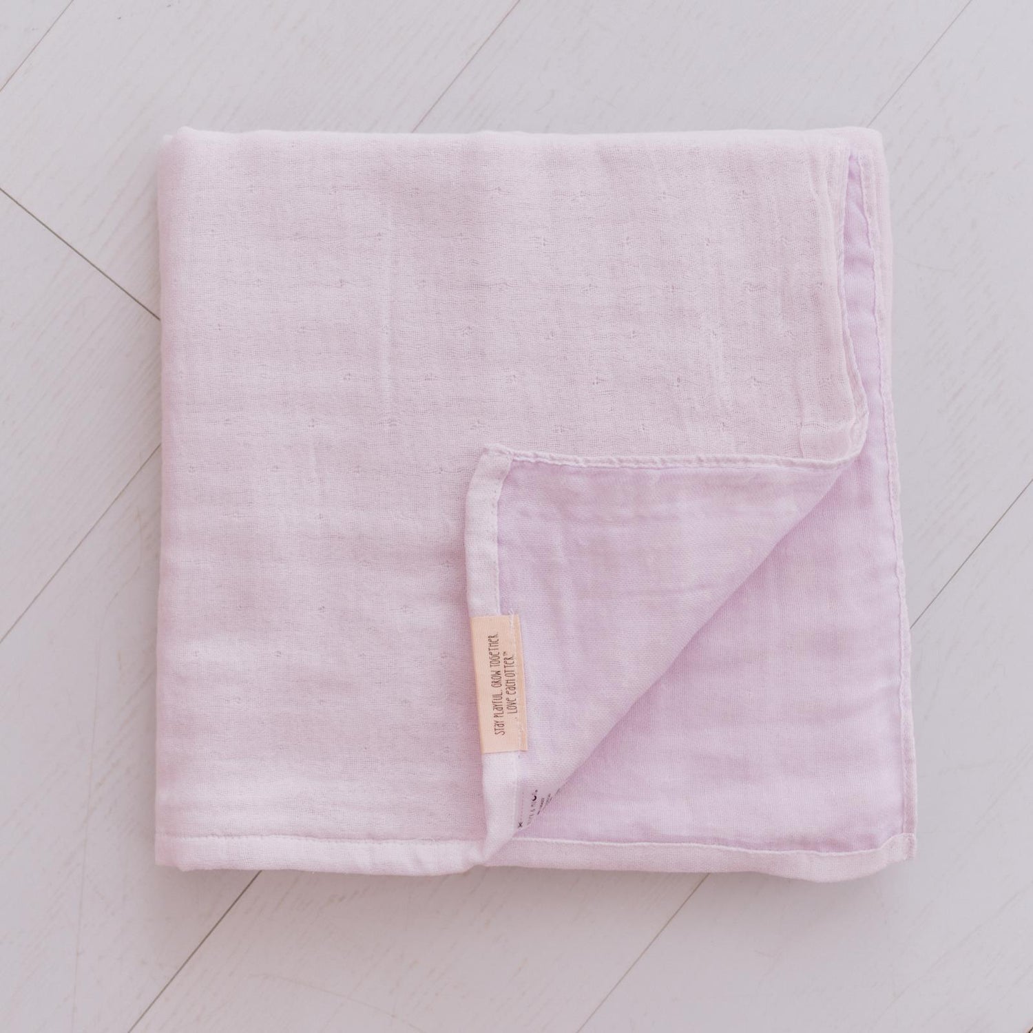 Soft Spun Cotton Muslin Swaddle 47 x 47 in Water Lily/Wisteria (360441)