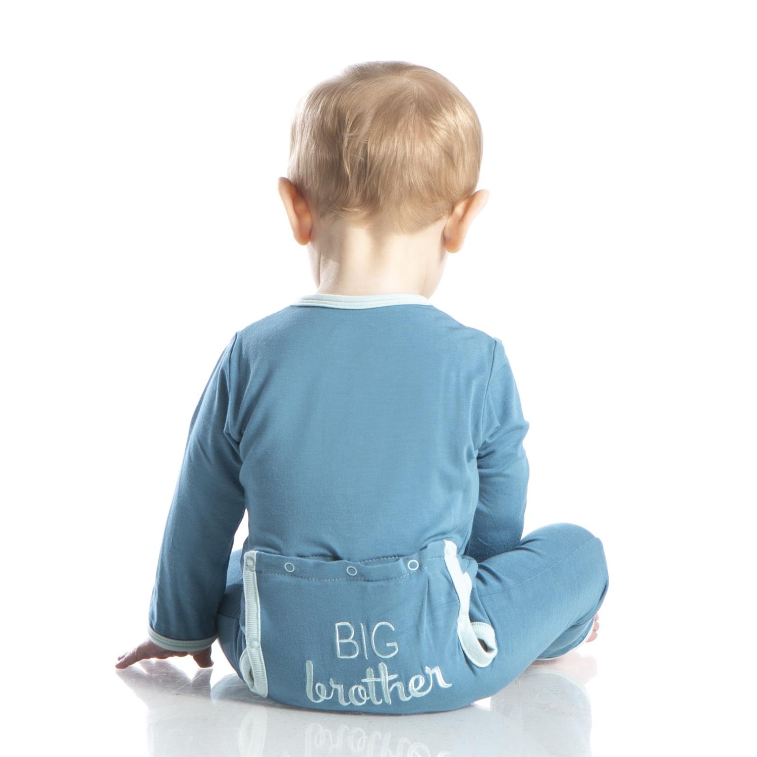 Holiday Applique Coverall in Blue Moon Big Brother