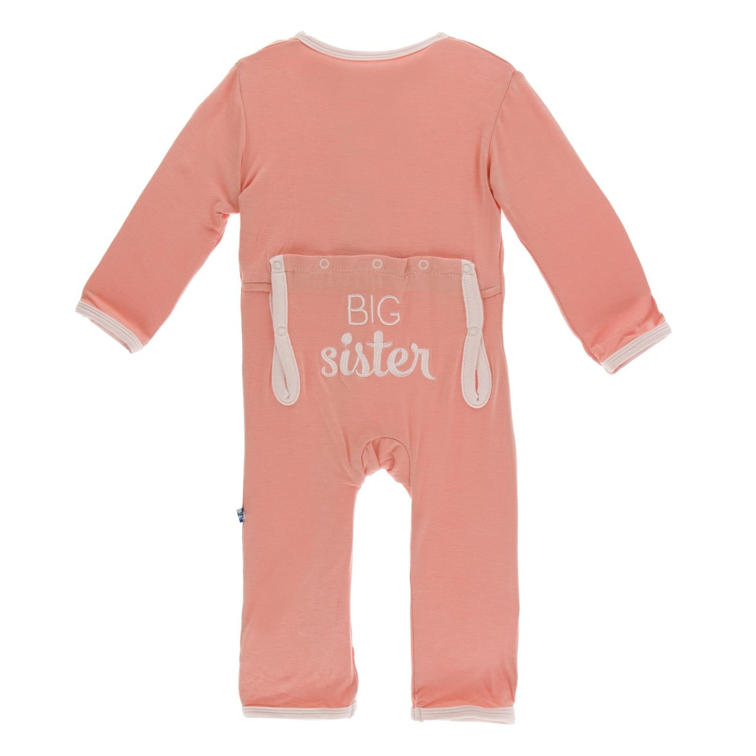 Holiday Applique Coverall in Blush Big Sister