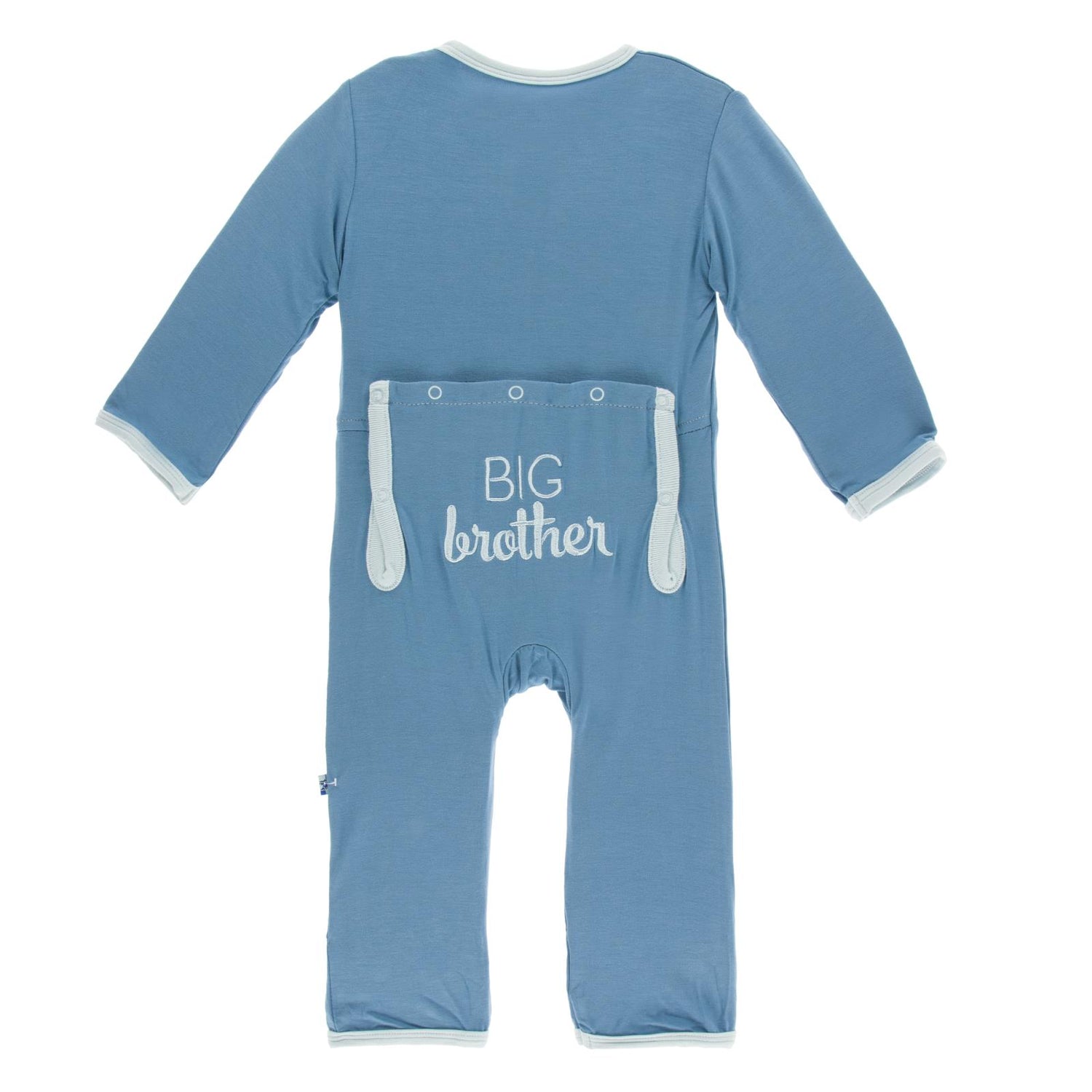 Holiday Applique Coverall in Blue Moon Big Brother