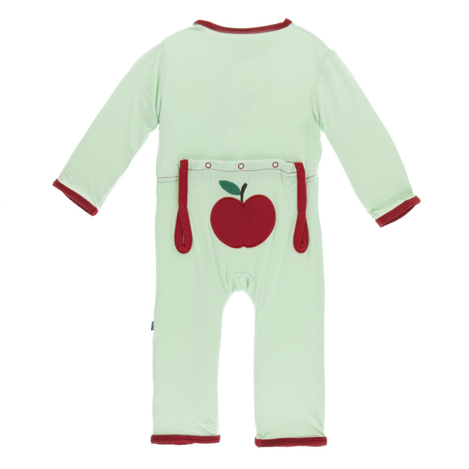 Holiday Applique Coverall in Pistachio Apple