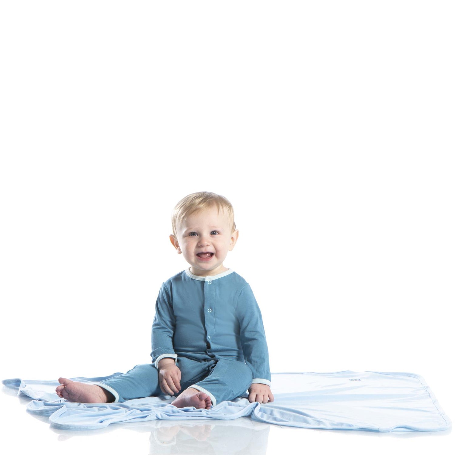 Holiday Applique Coverall in Blue Moon Big Brother