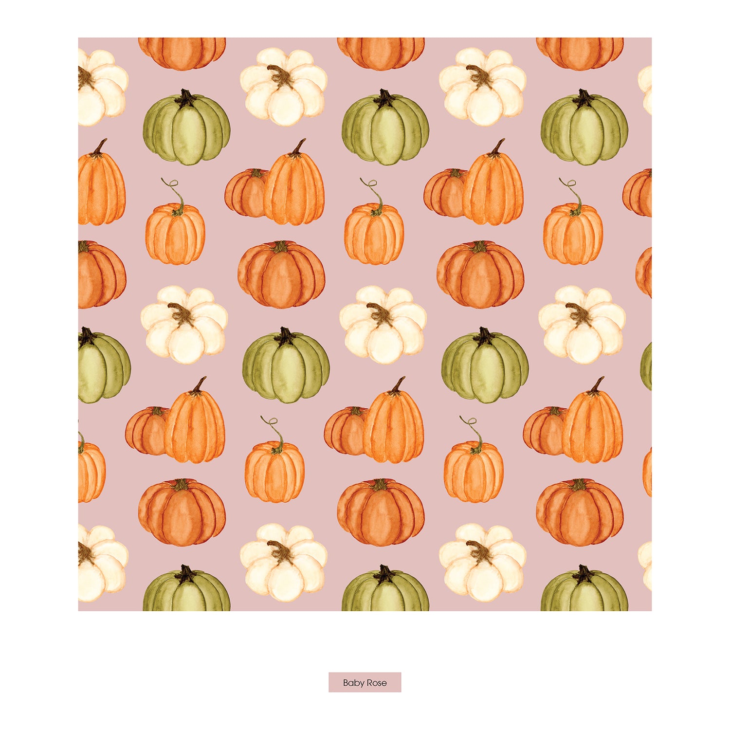 Print Ruffle Toddler Blanket in Baby Rose Pumpkin Patch (340202)
