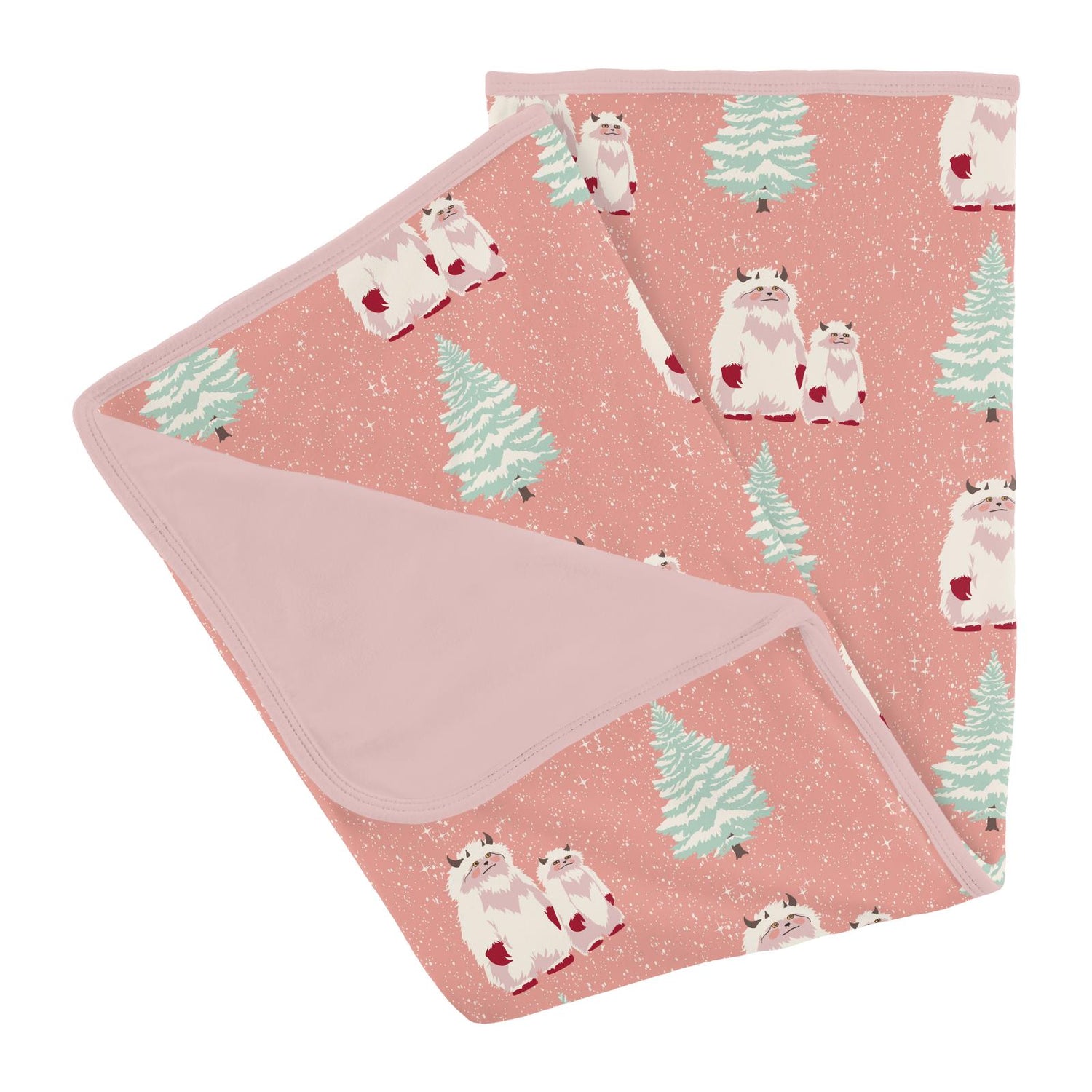 Print Stroller Blanket in Blush Yeti