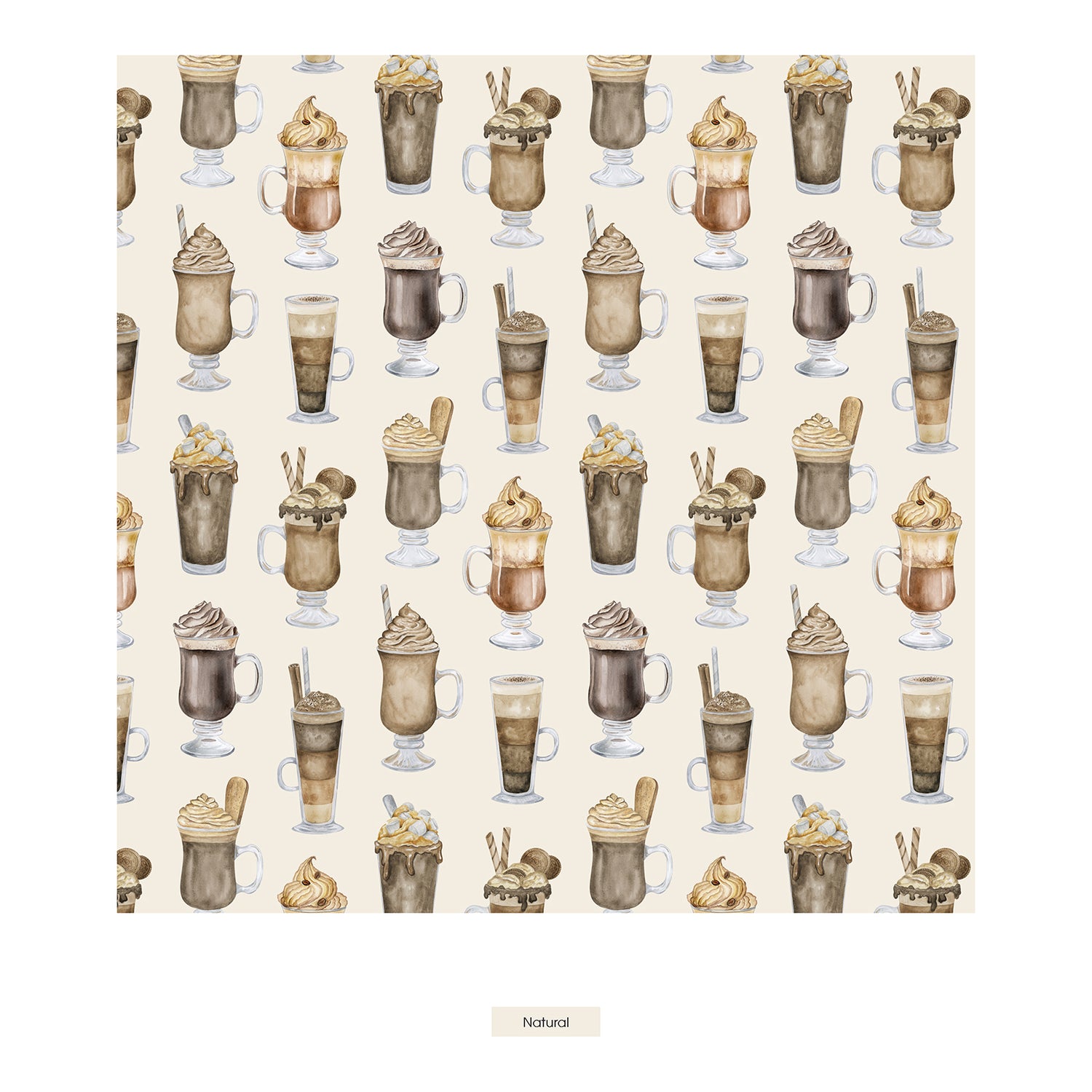 Print Footie with 2 Way Zipper in Natural Hot Chocolate (348116)