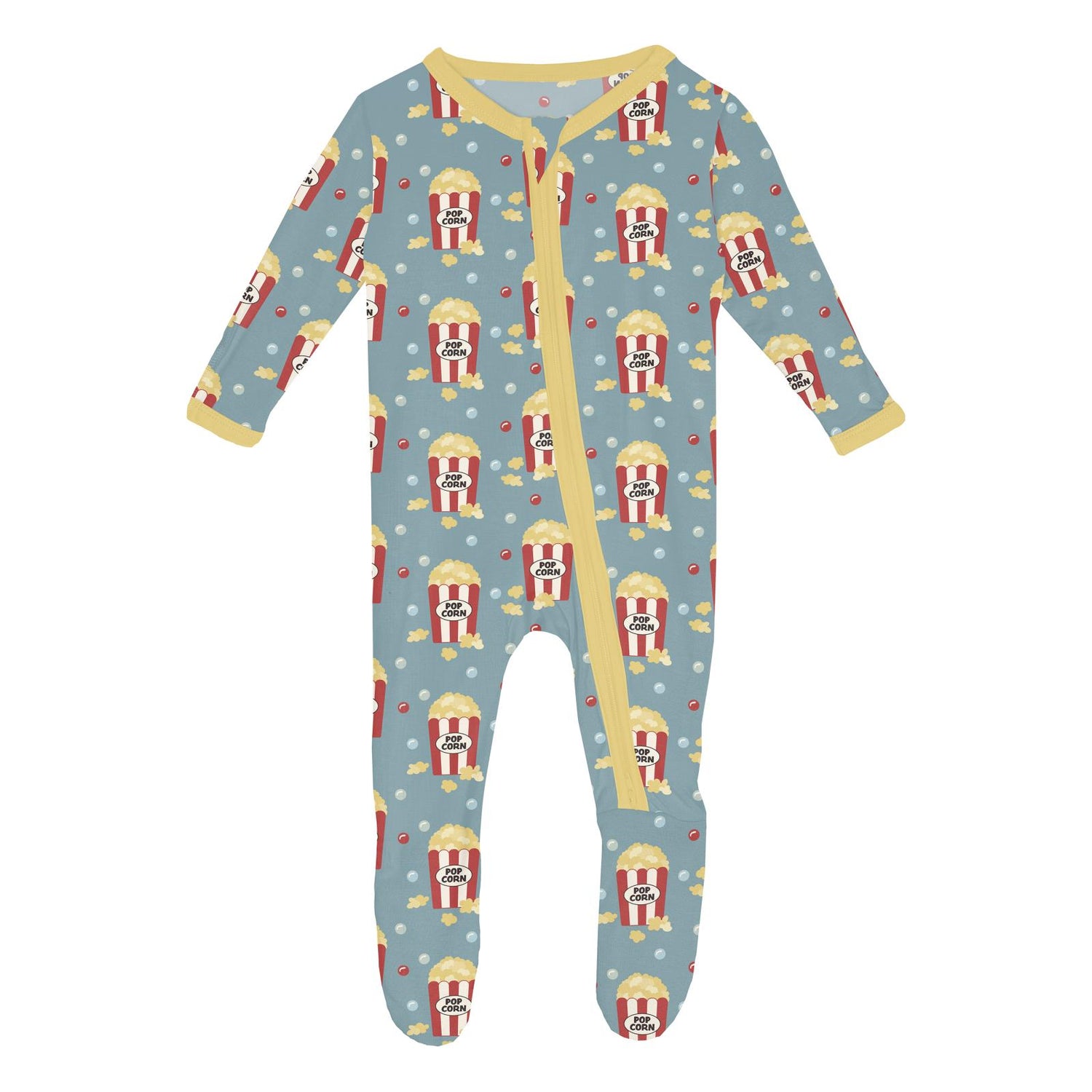 Print Footie with 2 Way Zipper in Stormy Sea Movie Night (368572)