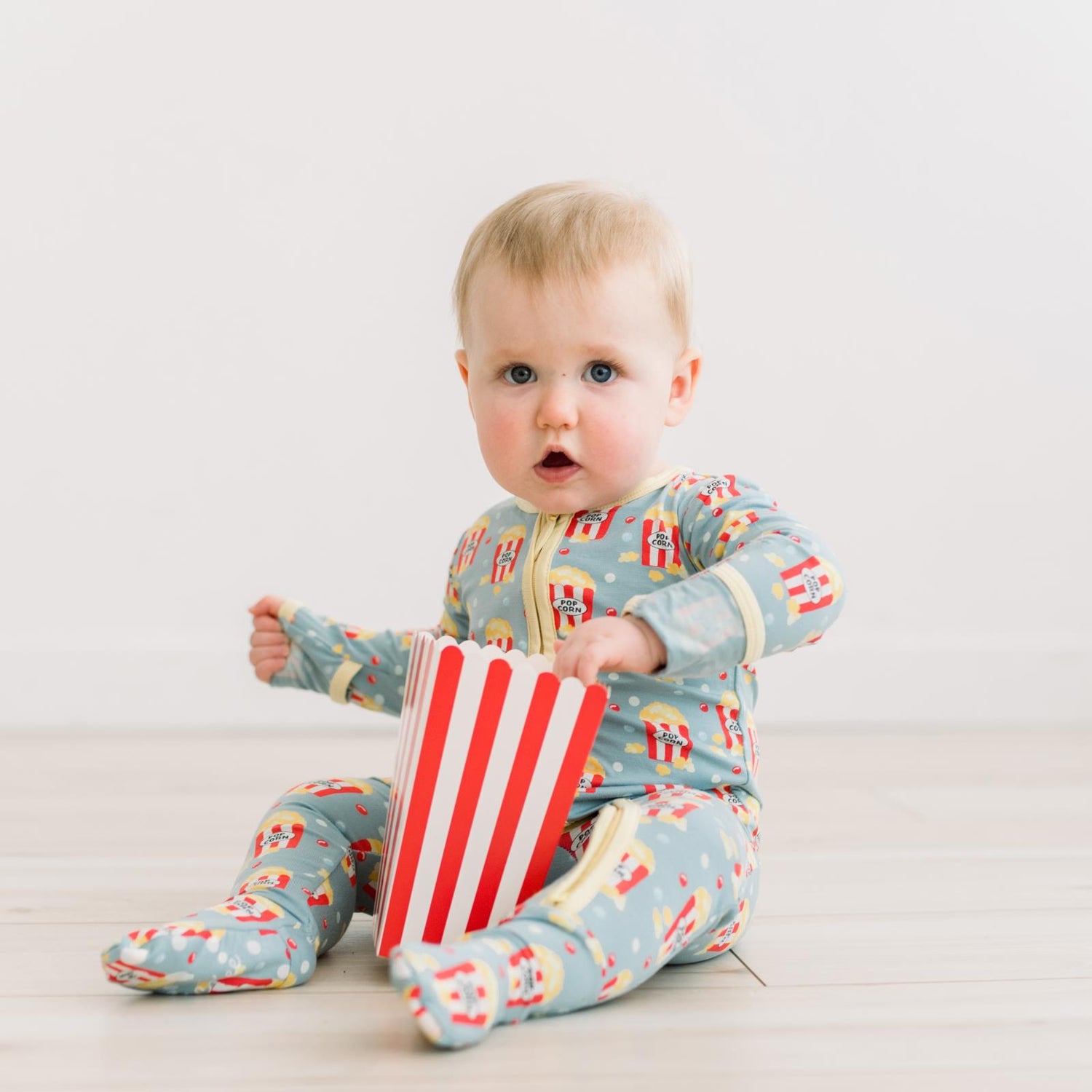 Print Footie with 2 Way Zipper in Stormy Sea Movie Night (368601)