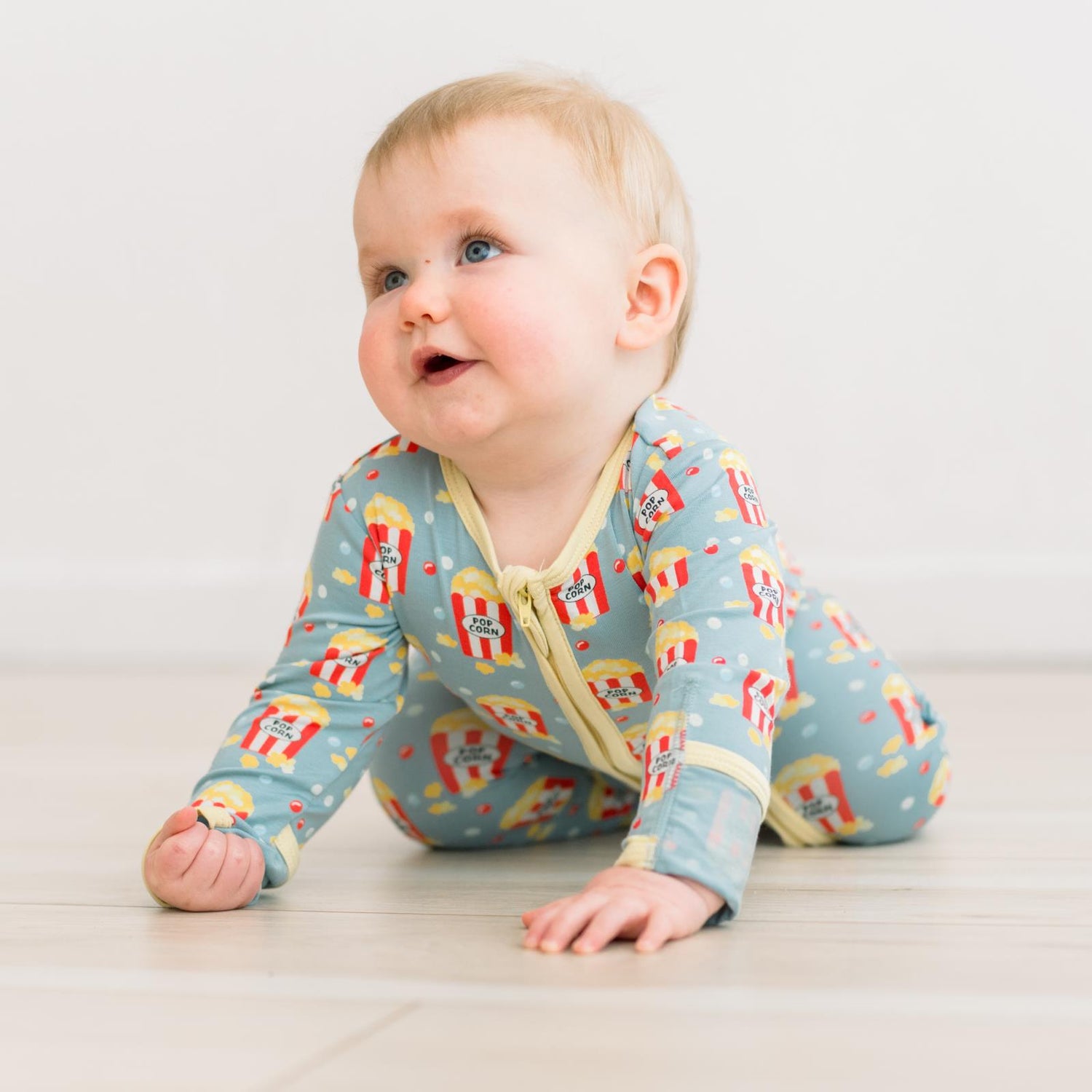 Print Footie with 2 Way Zipper in Stormy Sea Movie Night (368639)