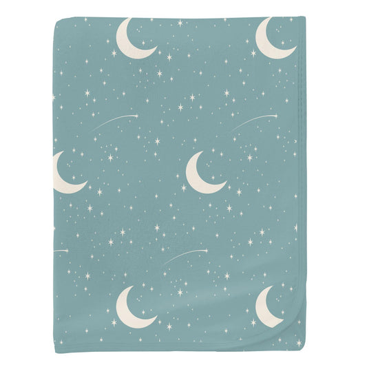 Print Swaddling Blanket in Jade Starry Sky & Moon (358395)