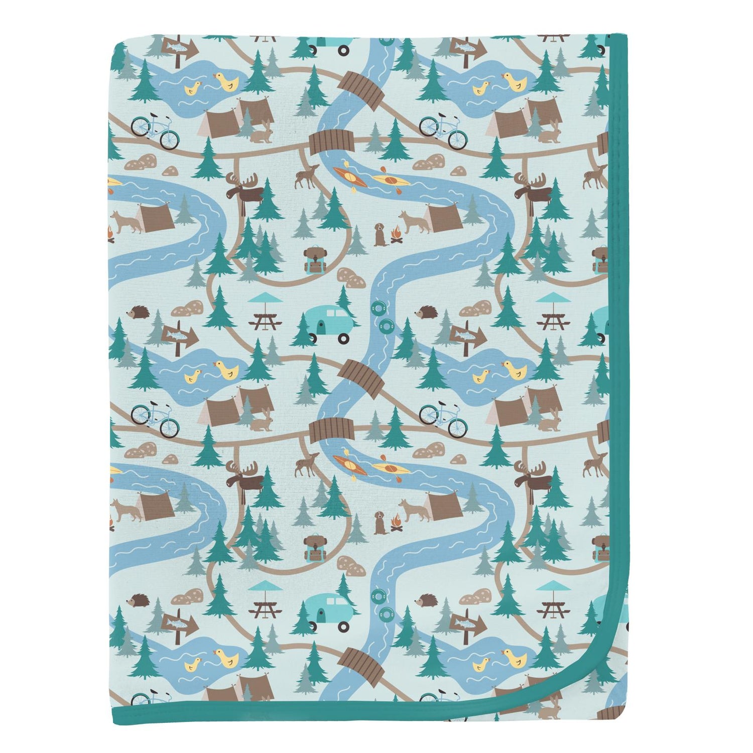 Print Swaddling Blanket in Fresh Air Campground Map (358400)
