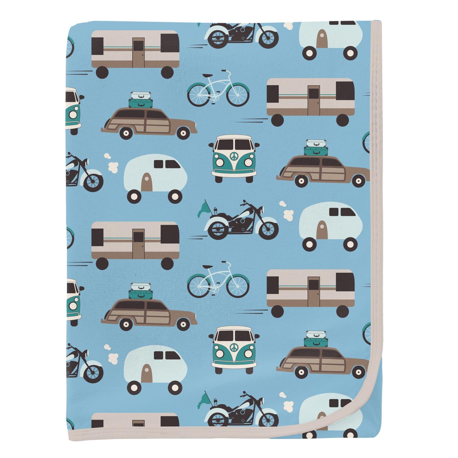 Print Swaddling Blanket in Seaside Blue On the Way (358402)