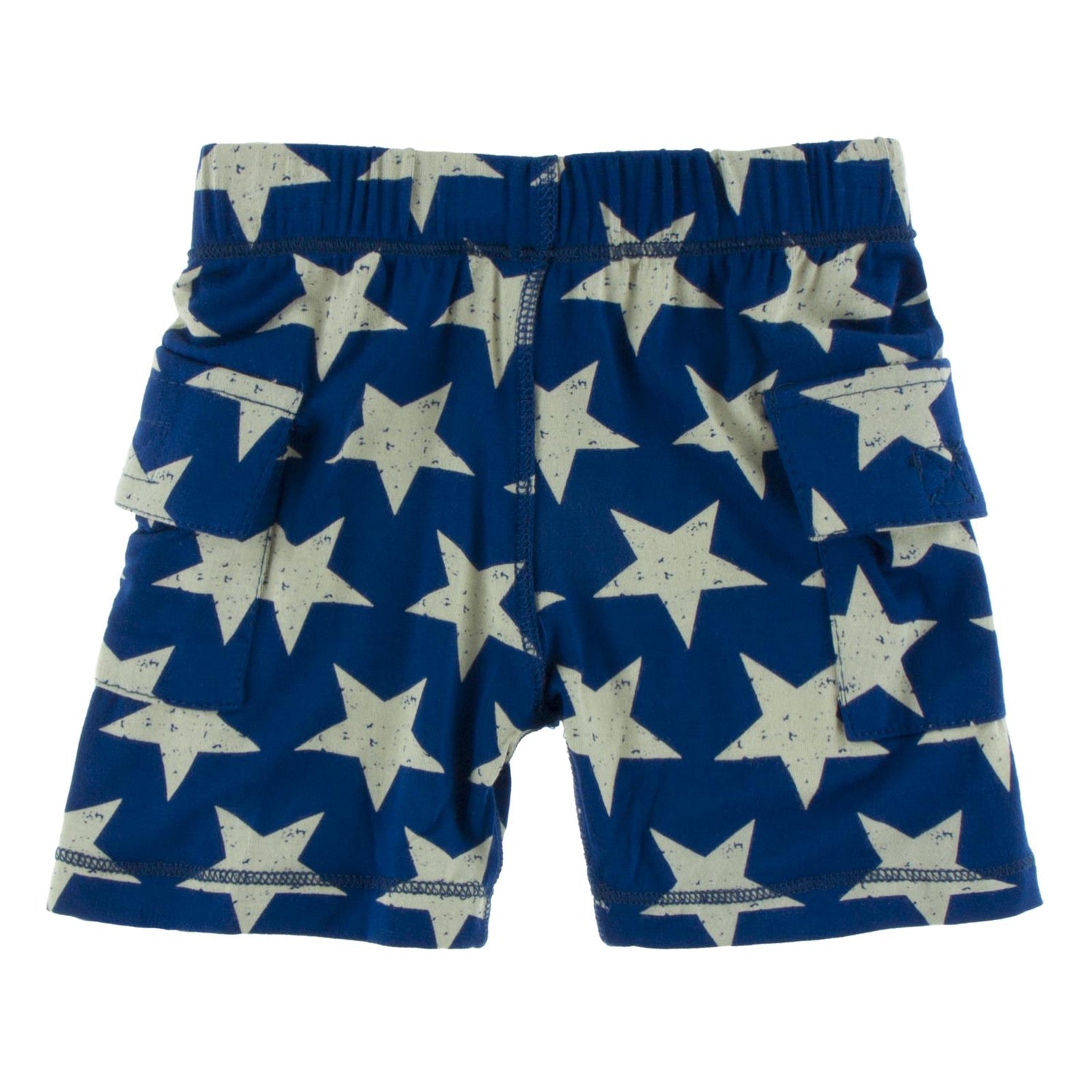 Print Cargo Short in Flag Blue Vintage Stars (184608)