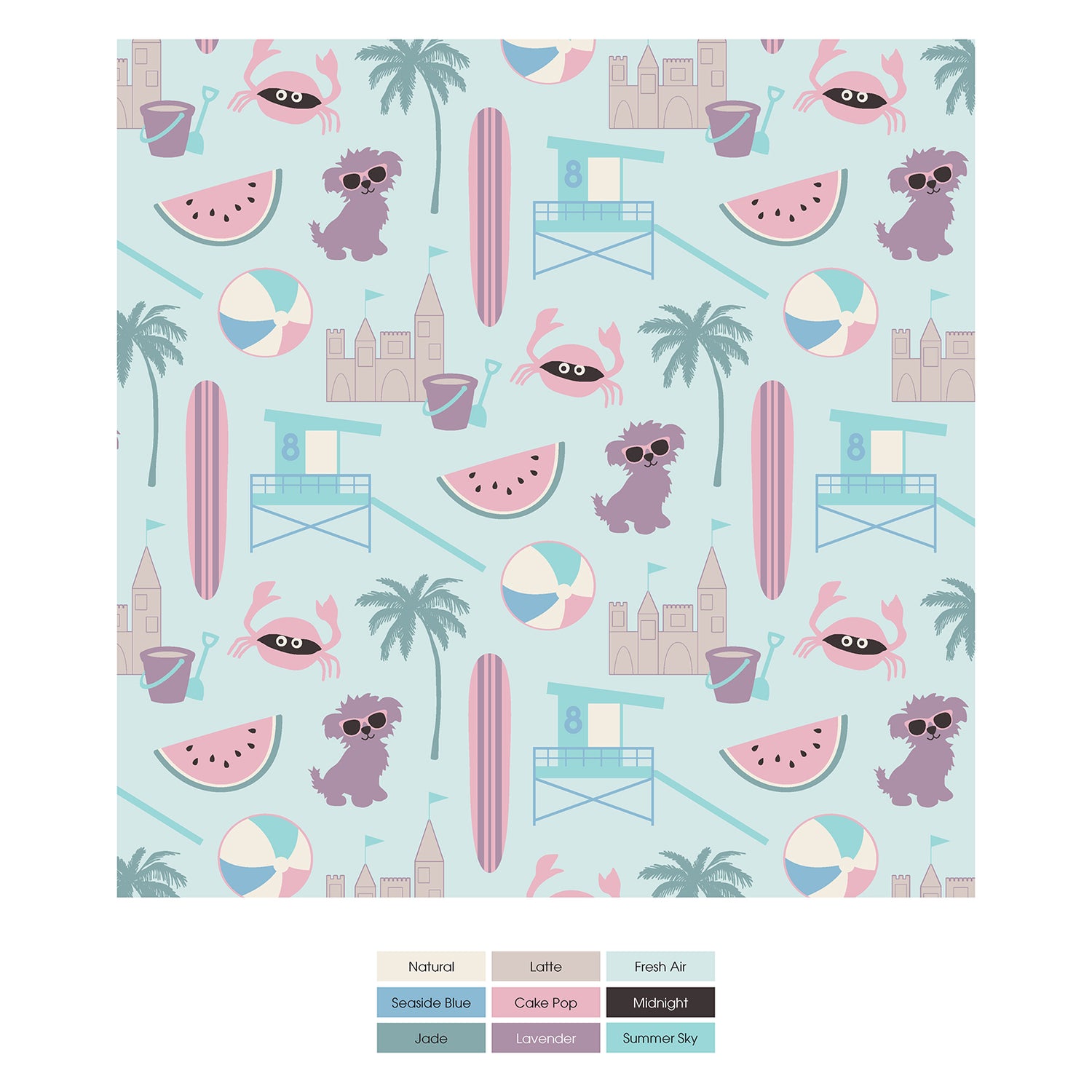 Print Sleeveless Dog Jammies in Fresh Air Beach Day (331193)