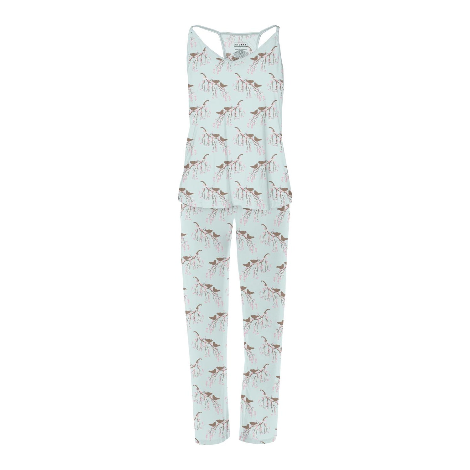 Women's Print Swing Tank & Pajama Pants Set in Fresh Air Bird Branch (318340)