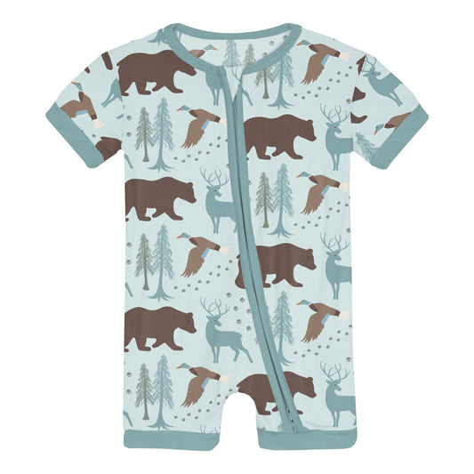 Print Shorty Sleeper with Zipper in Fresh Air Forest Adventure (318297)