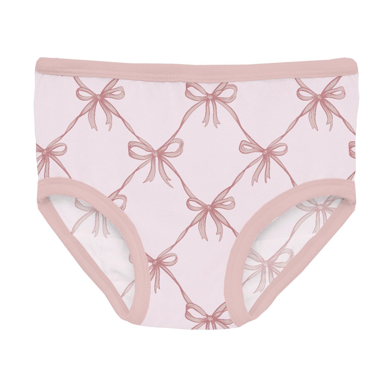 Print Girl's Underwear Set of 3 in Shrinking Violet Bow Lattice, Lavender Bliss Stripe & Lavender Caticorn (361370)