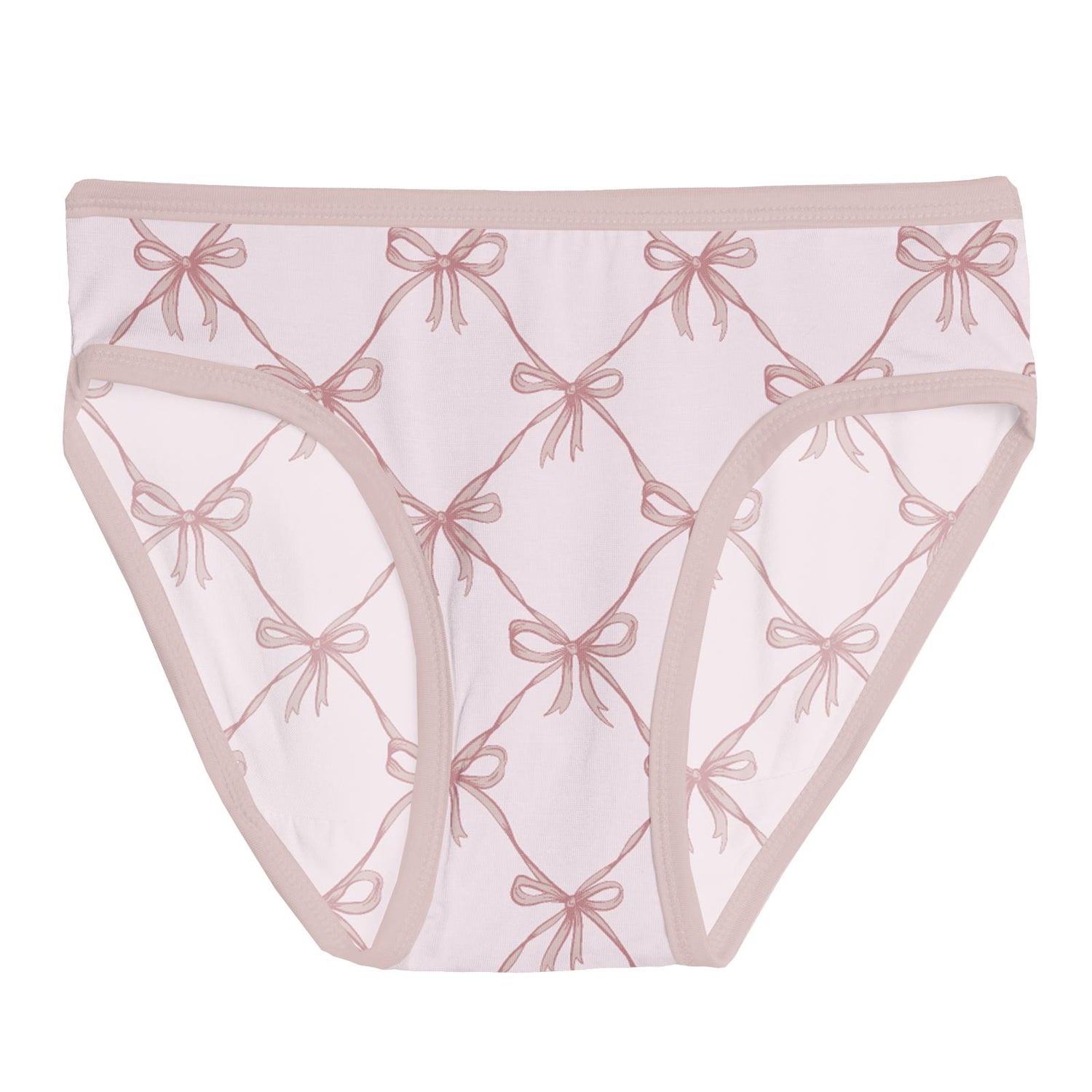 Print Girl's Underwear Set of 3 in Shrinking Violet Bow Lattice, Lavender Bliss Stripe & Lavender Caticorn (361372)