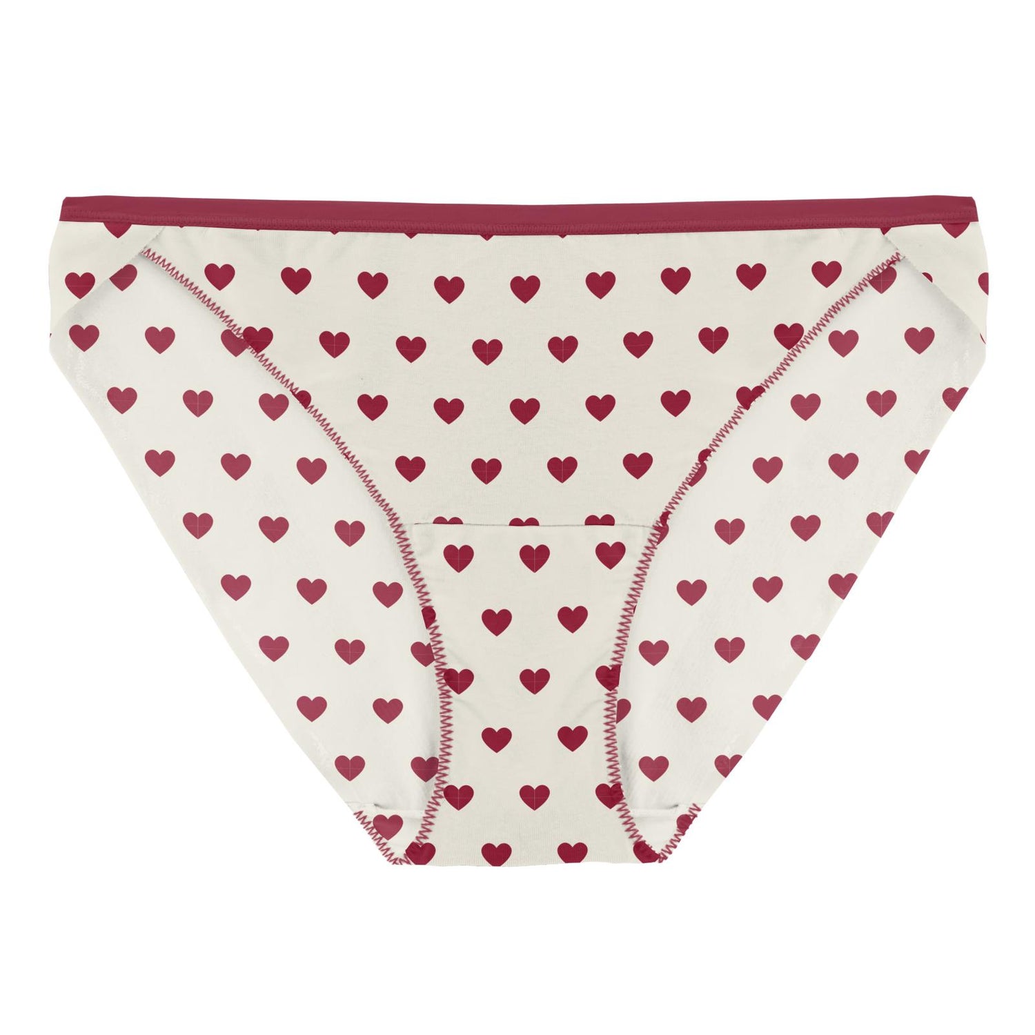 Women's Print Bikini Brief in Natural Hearts (219835)